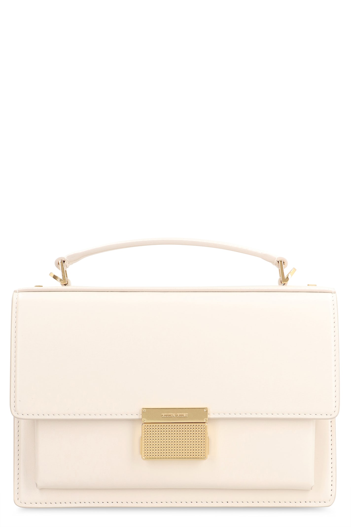 Golden Goose Venezia Flap Leather Crossbody Bag In White