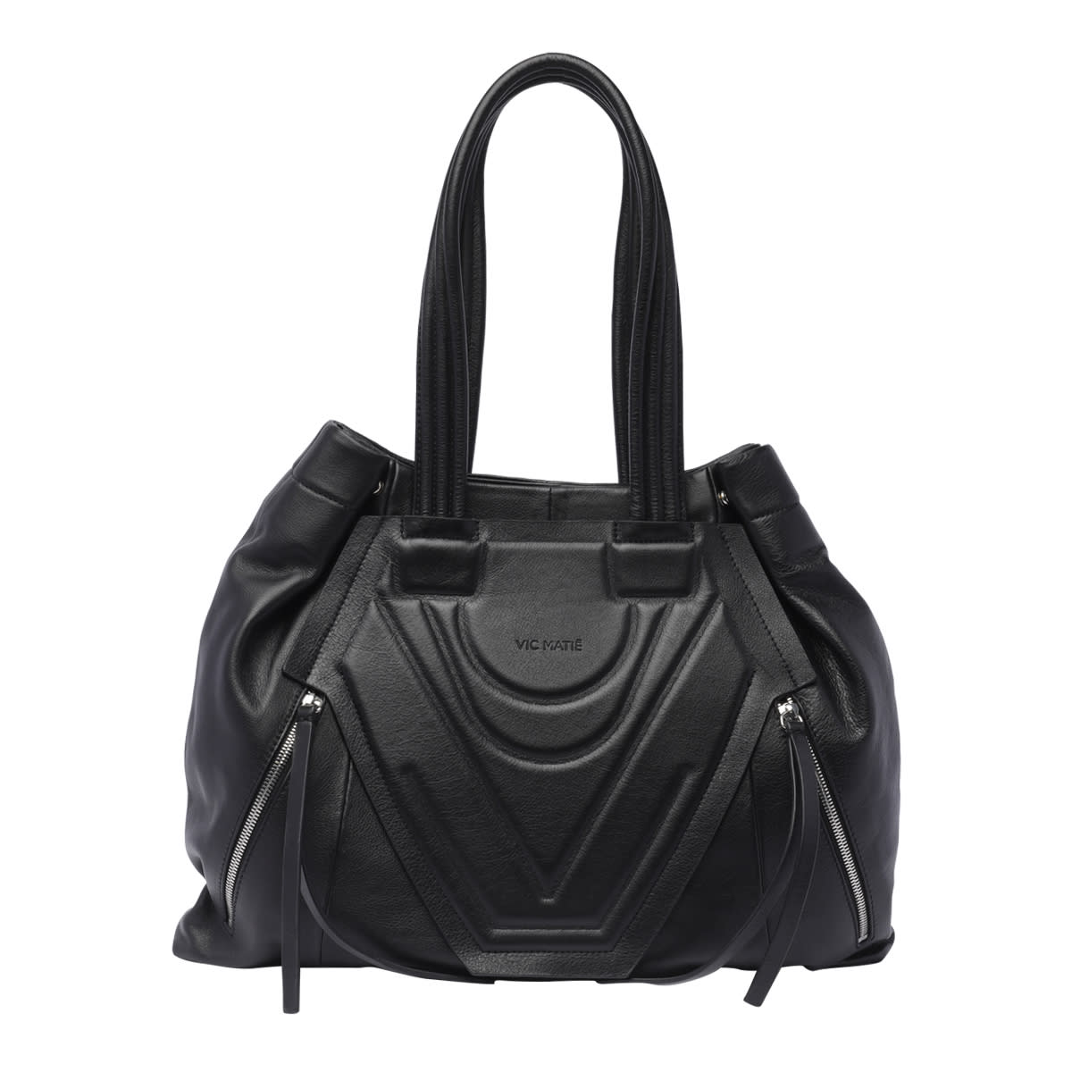 Shop Vic Matie Shoulder Bag In Black