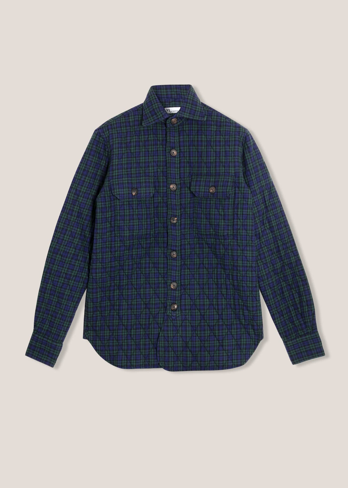 Doppiaa Aantero Green Checked Overshirt