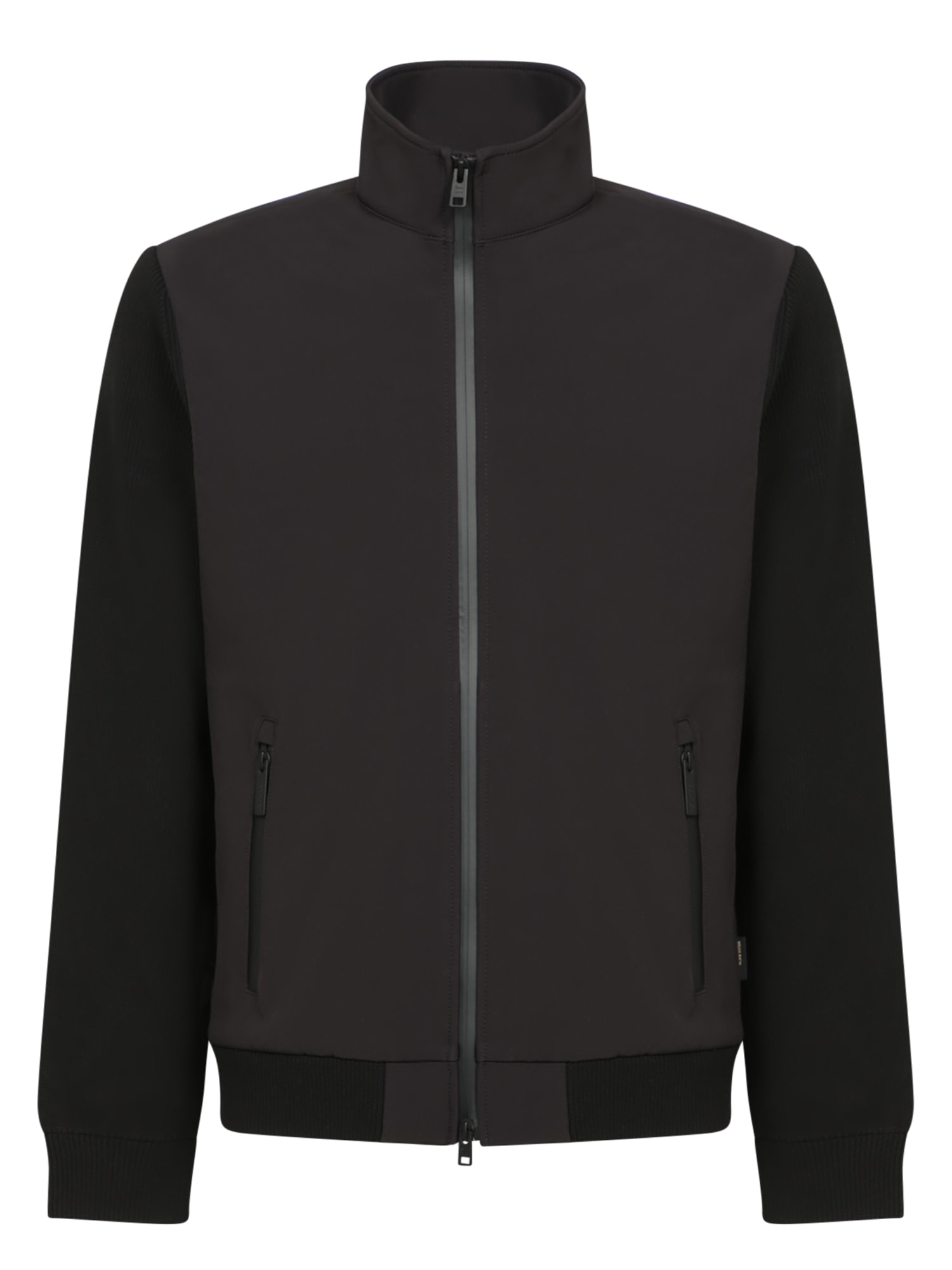 Woolrich Black Hybrid Softshell Jacket