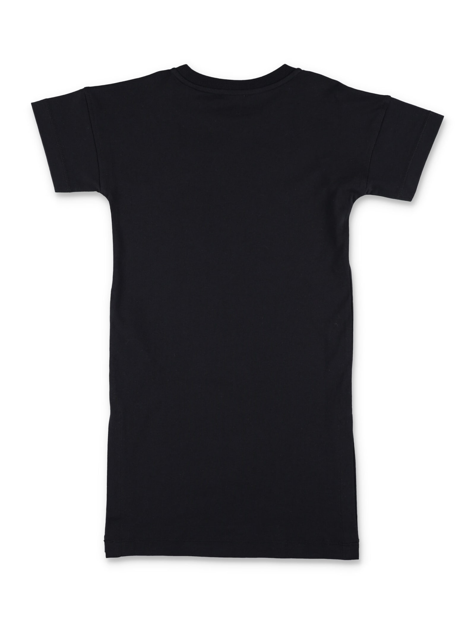 Shop Moschino Logo Dress In Black