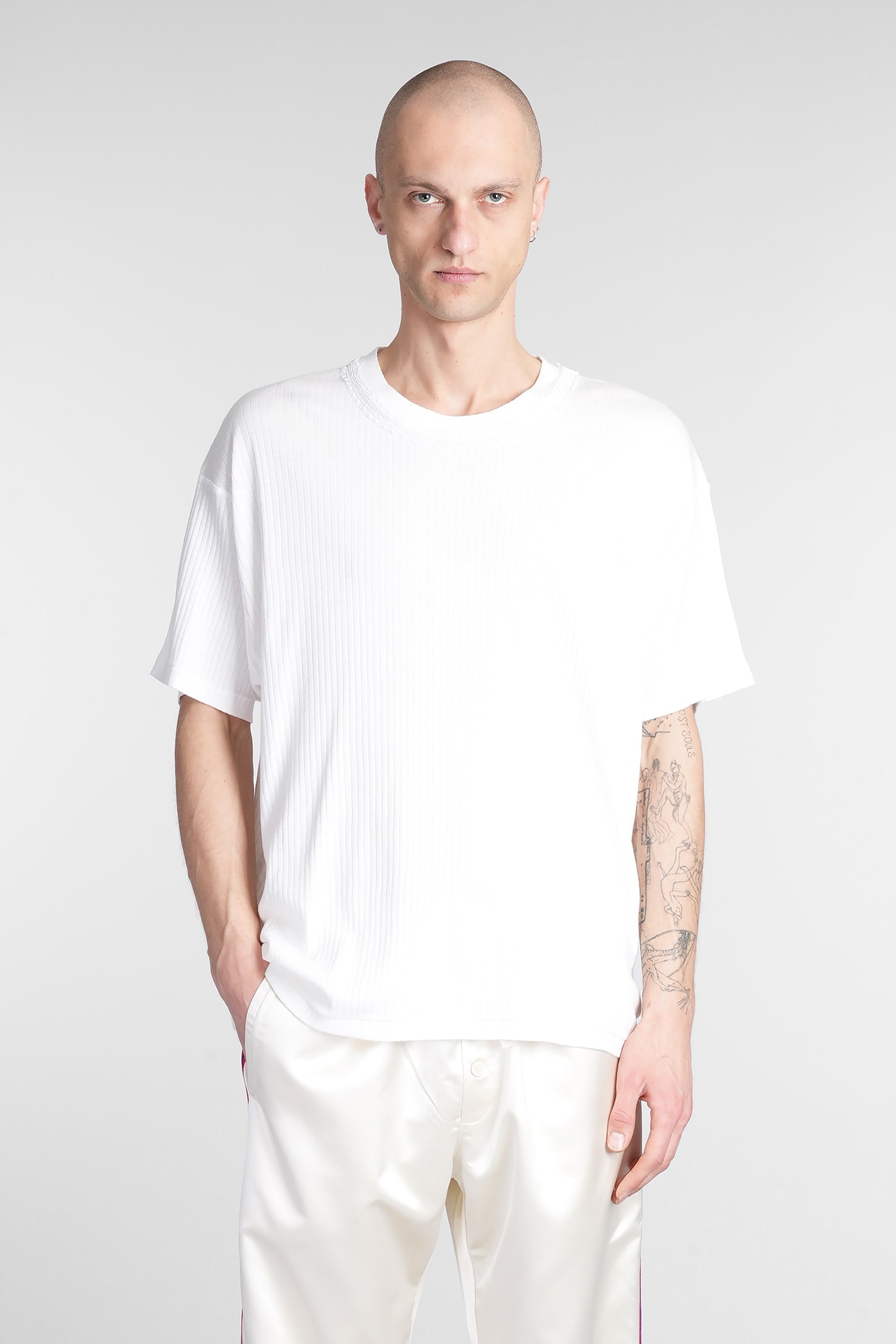 T-shirt In White Cotton