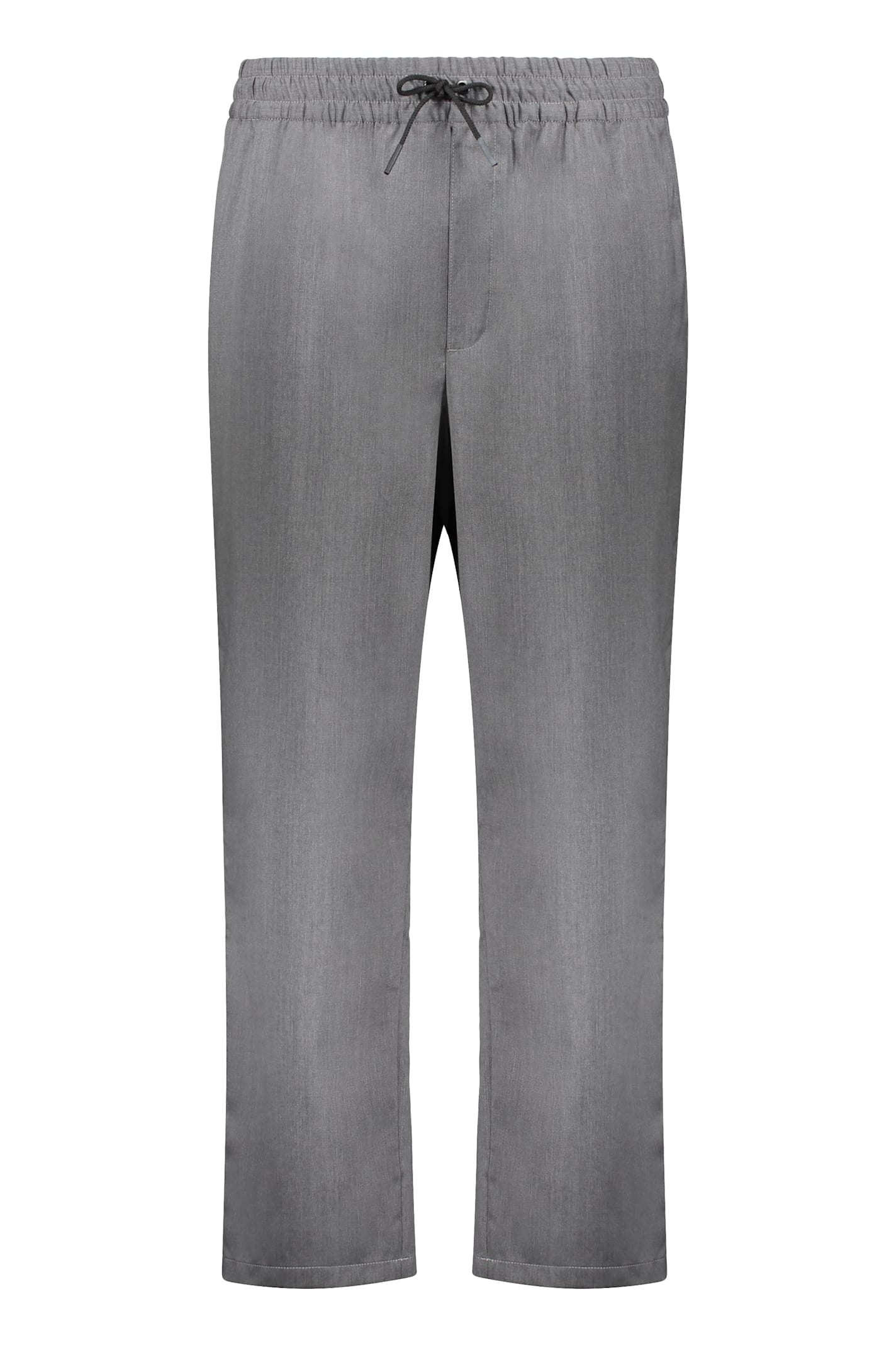 Shop Maison Kitsuné Virgin Wool Trousers In Grey