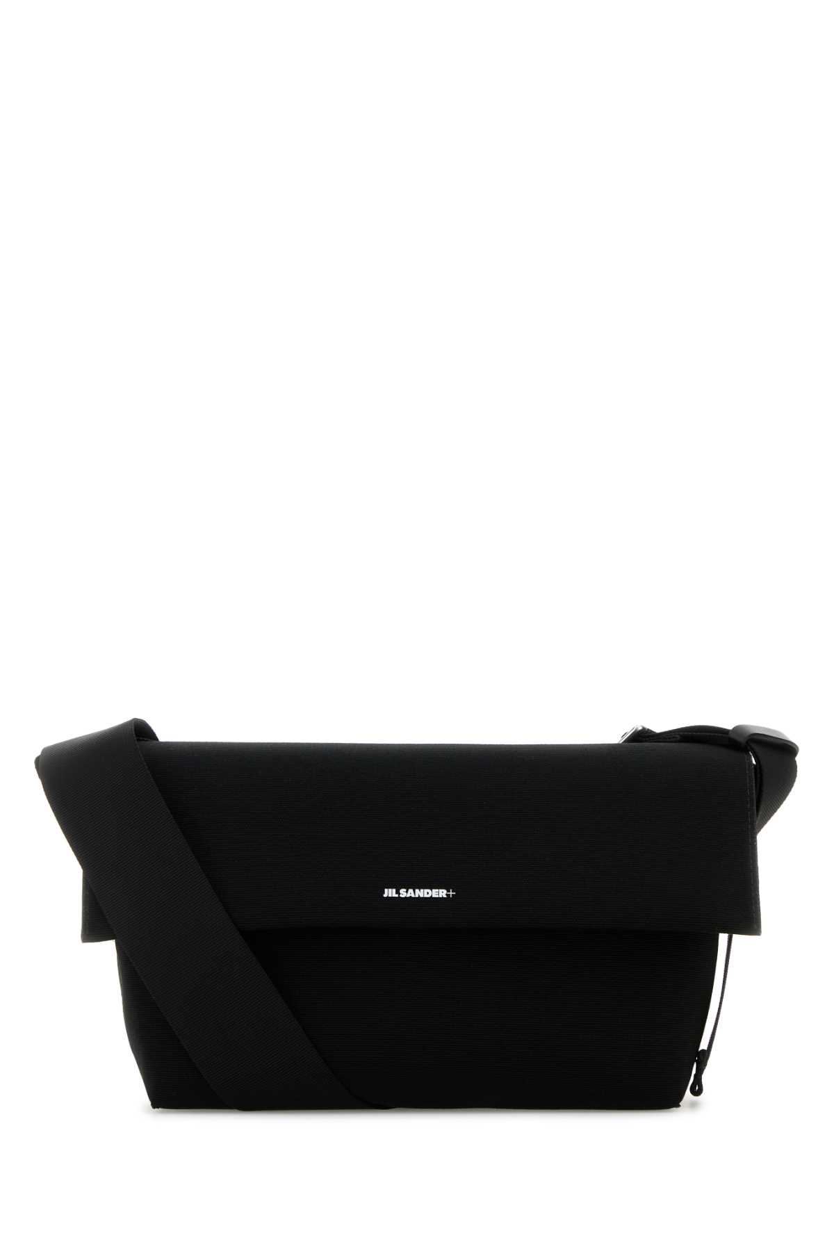 Black Canvas Medium Utility Crossbody Bag