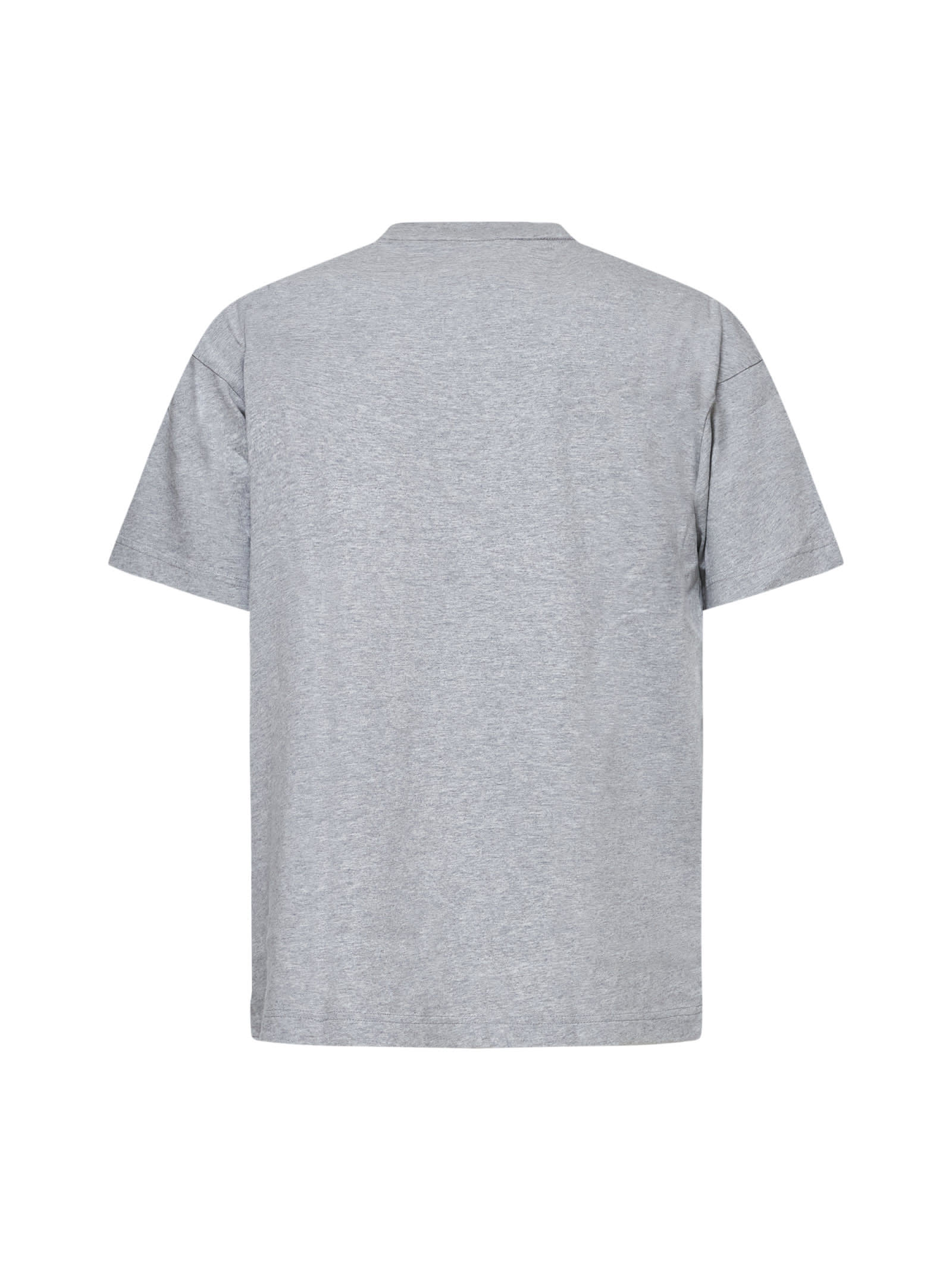 Shop Palm Angels T-shirt In Melange Grey Petrol