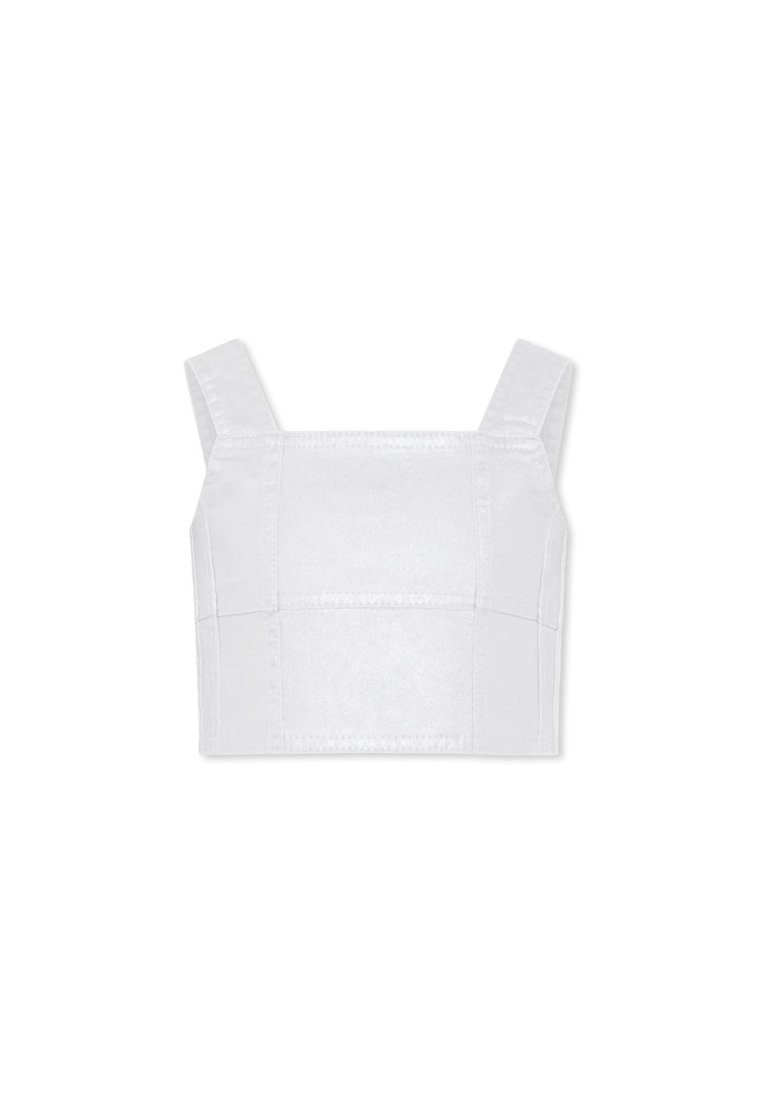 Marc Jacobs Kids' Silver Crop Top For Girl