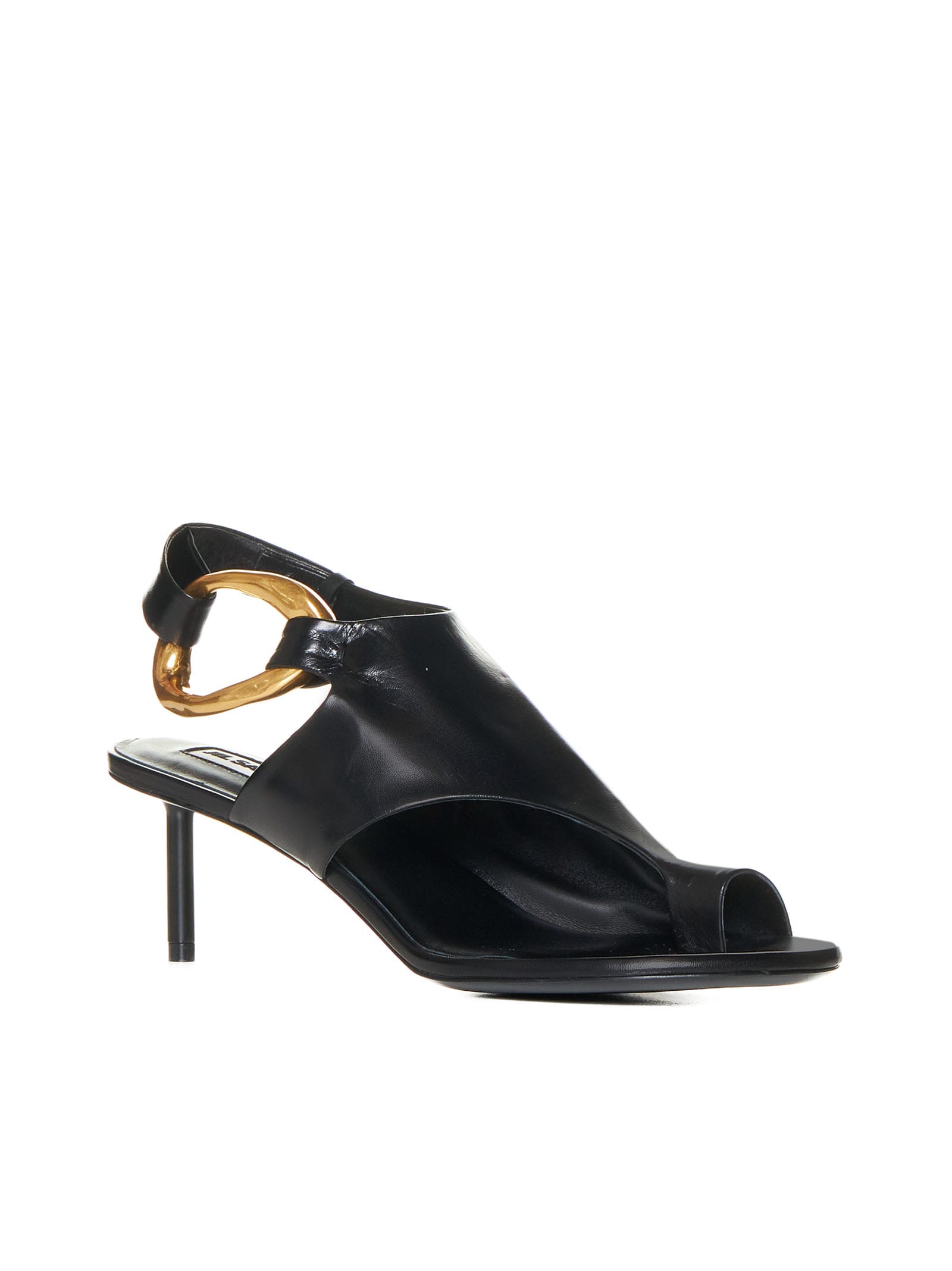 Shop Jil Sander Sandals In Black