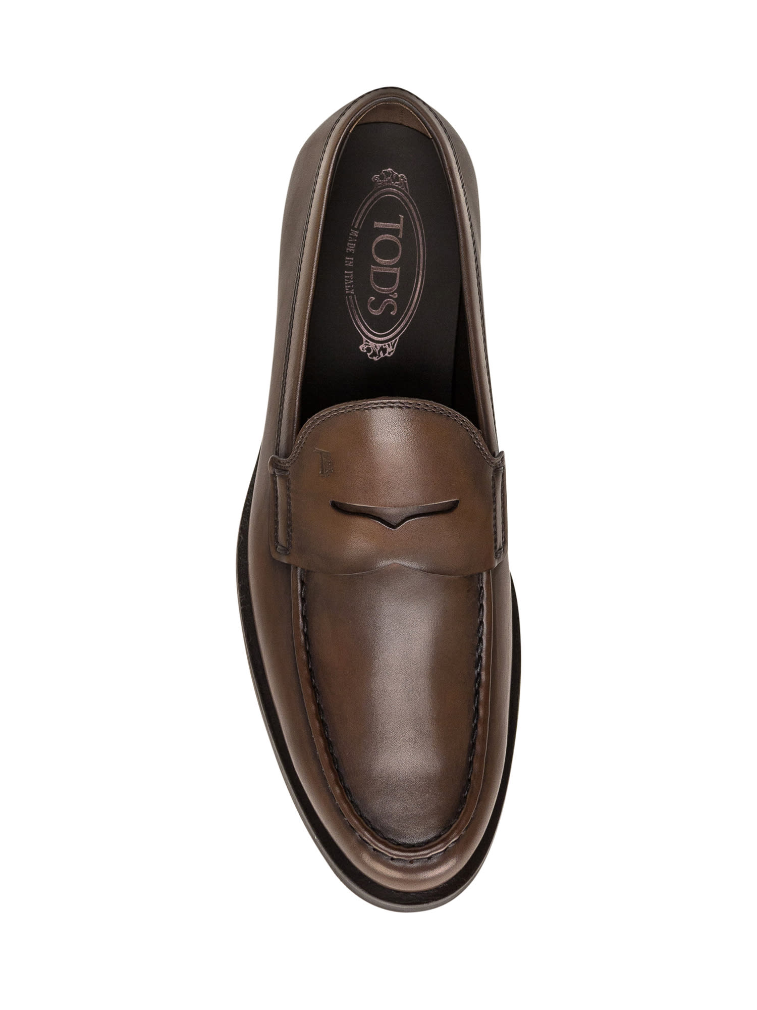 Shop Tod's Formal Loafer In Cacao