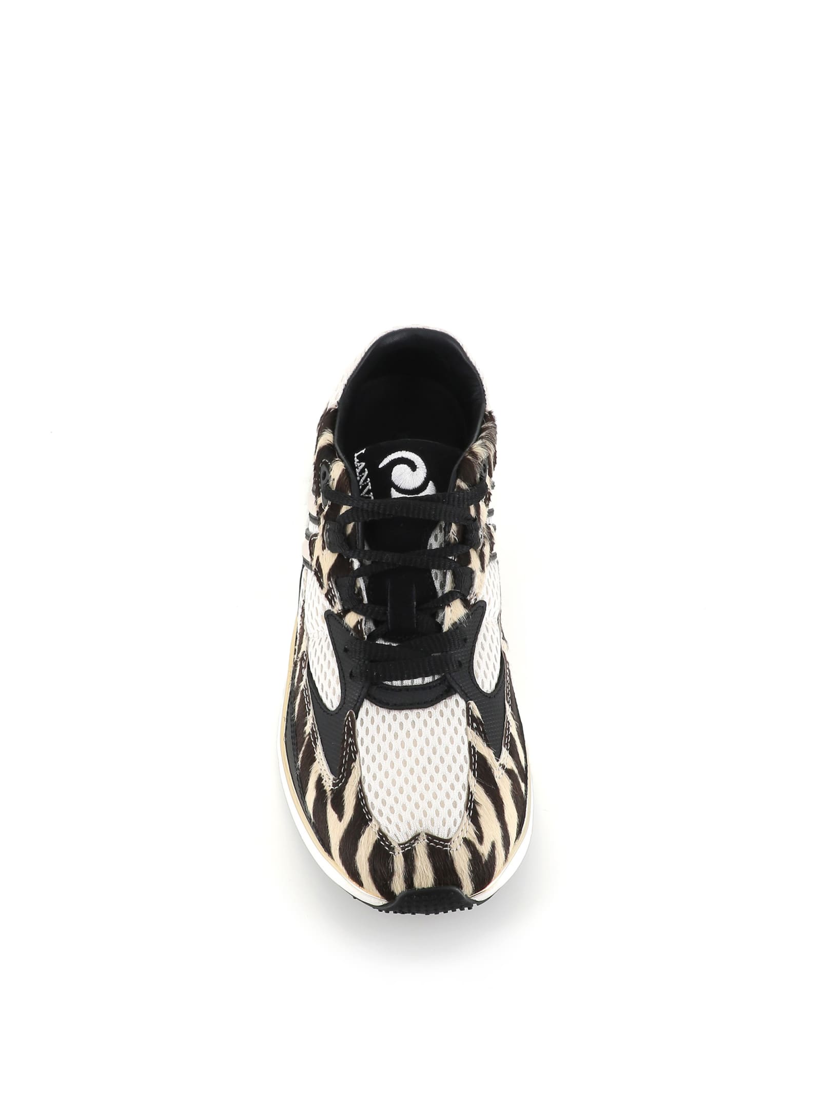 Shop Lanvin Sneaker In Bianca/nera