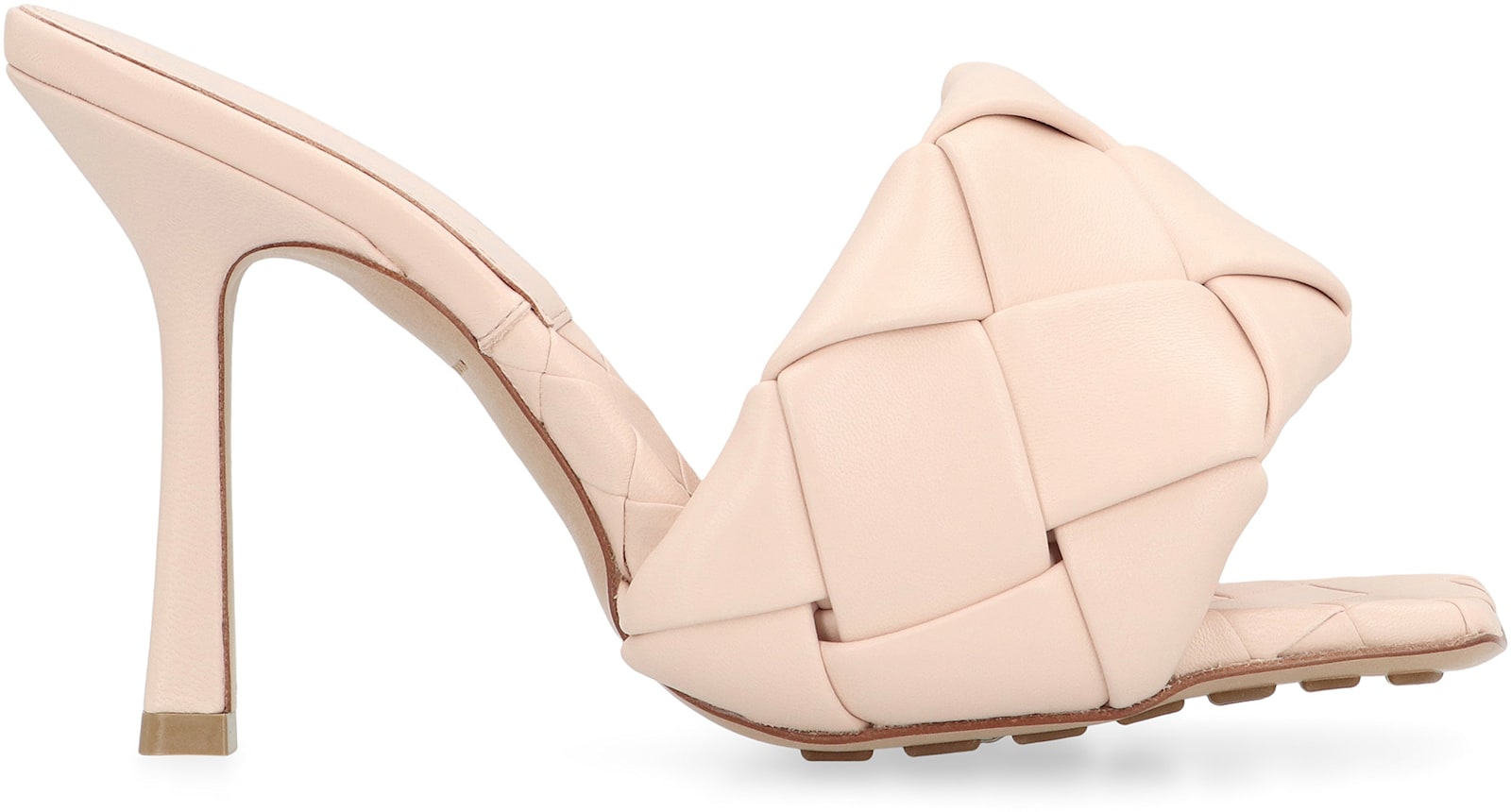 Bottega Veneta 90mm Lido Woven Leather Slide Sandals