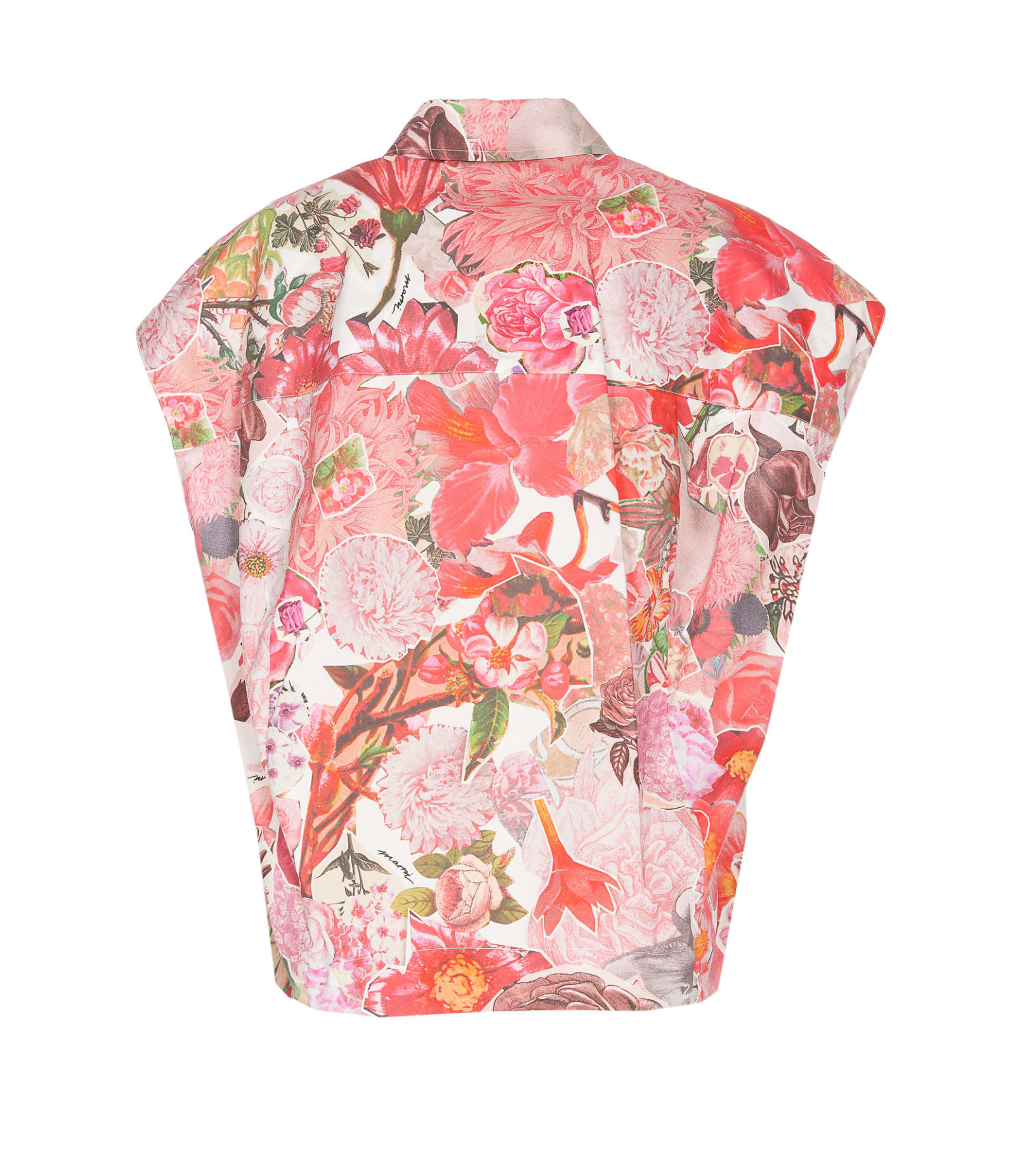 Shop Marni Sleeveless Shirt With Requiem Print In Multicolour