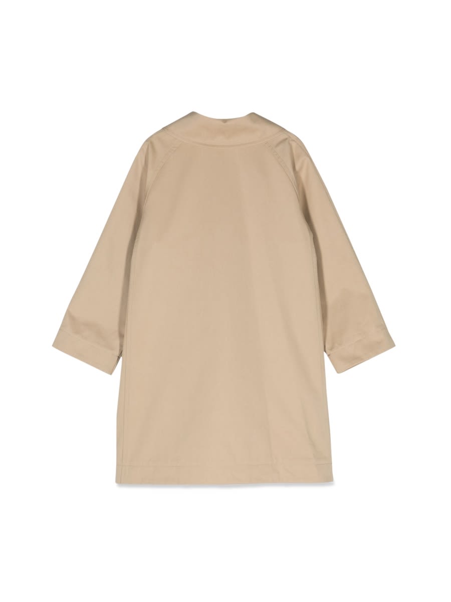 Il Gufo Gabardine-weave Trench Coat In Beige