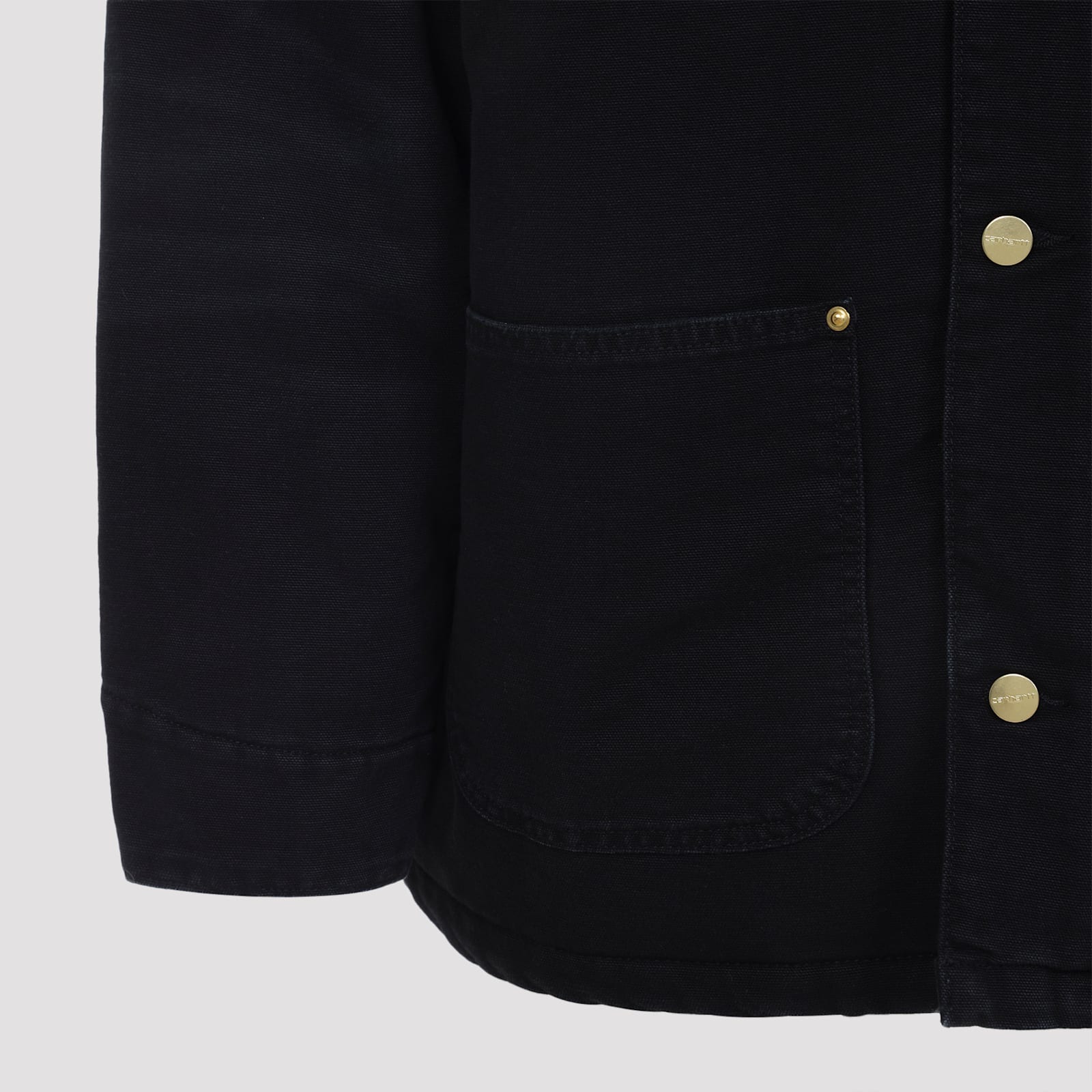 Carhartt Wip Structured Organic Cotton Casual Jacket In Black