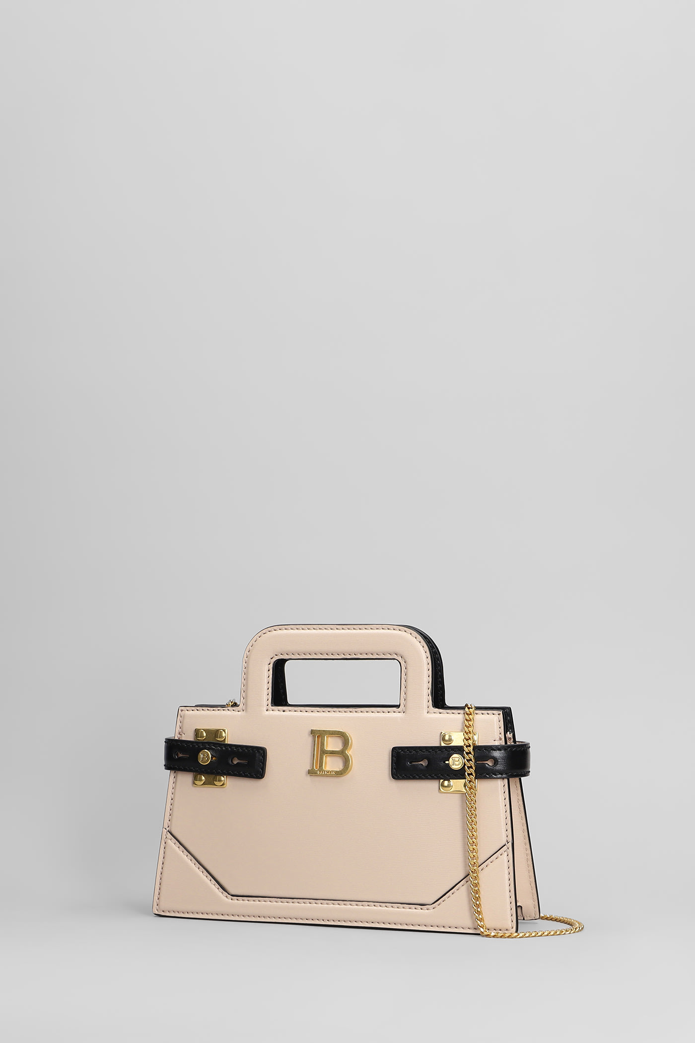 Balmain B Buzz Small Shoulder Bag In Rose-pink Leather
