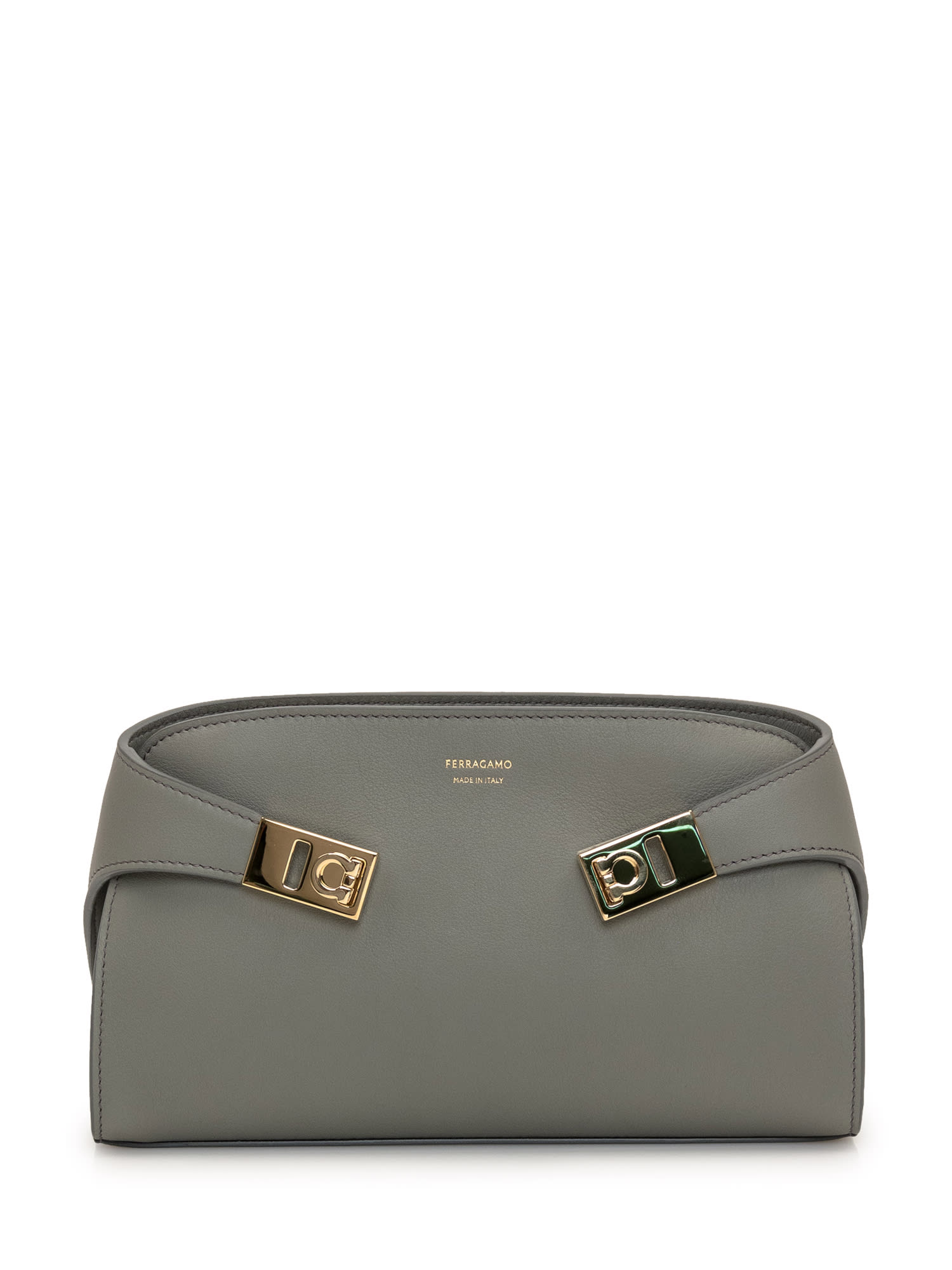 Shop Ferragamo Hig Borsa In Ash Grey