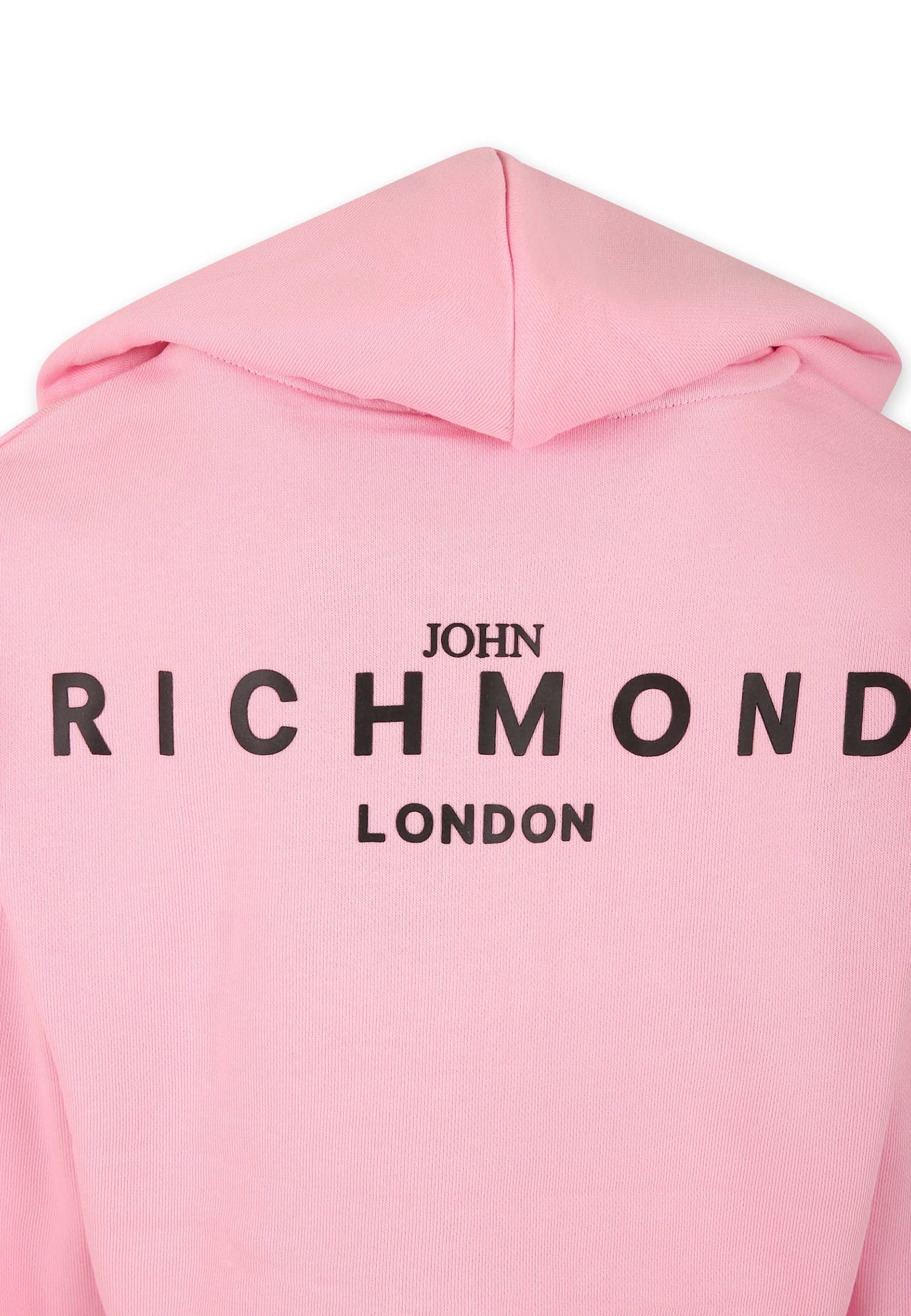 Richmond Pink Crop Sweatshirt For Girl With Logo In Pink