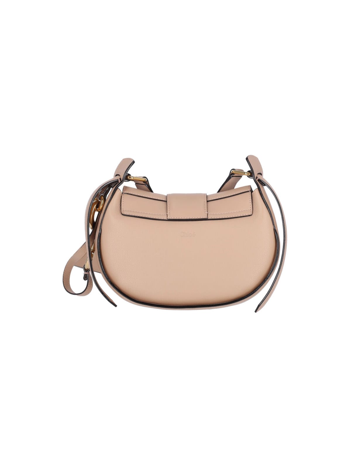 Chloé Floral Grey Calfskin Bag With Adjustable Shoulder Strap In Beige
