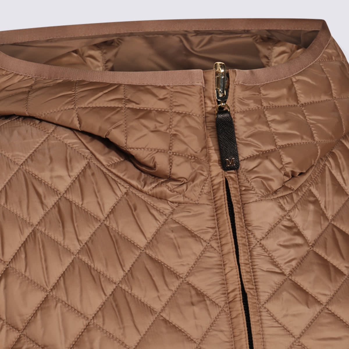 Max Mara The Cube Beige Leo Down Jacket In Brown