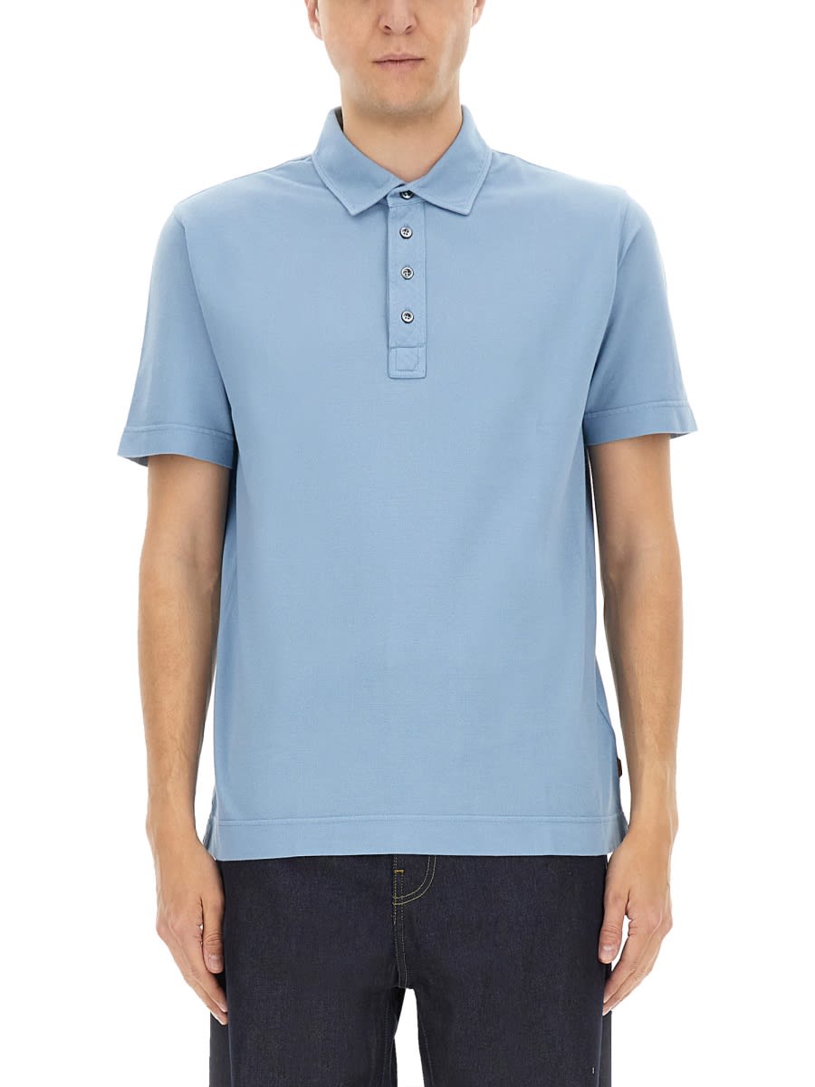 Hugo Boss Boss Camel Breathable Cotton Polo With Buttoned Placket