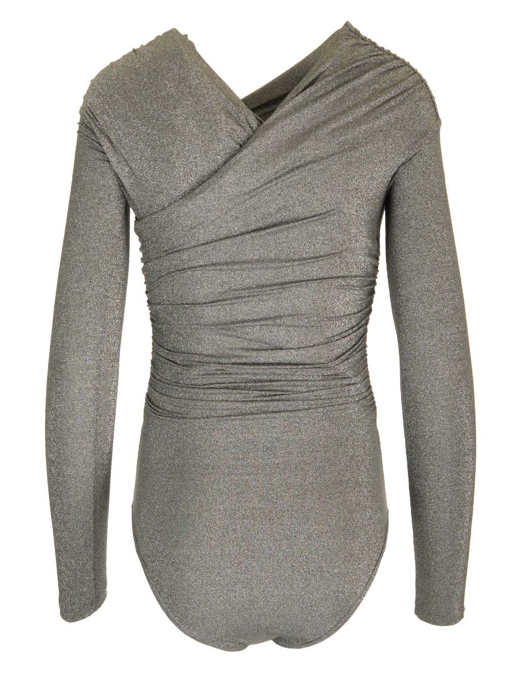 Shop Amazuìn Phoebe Lurex Body In Silver