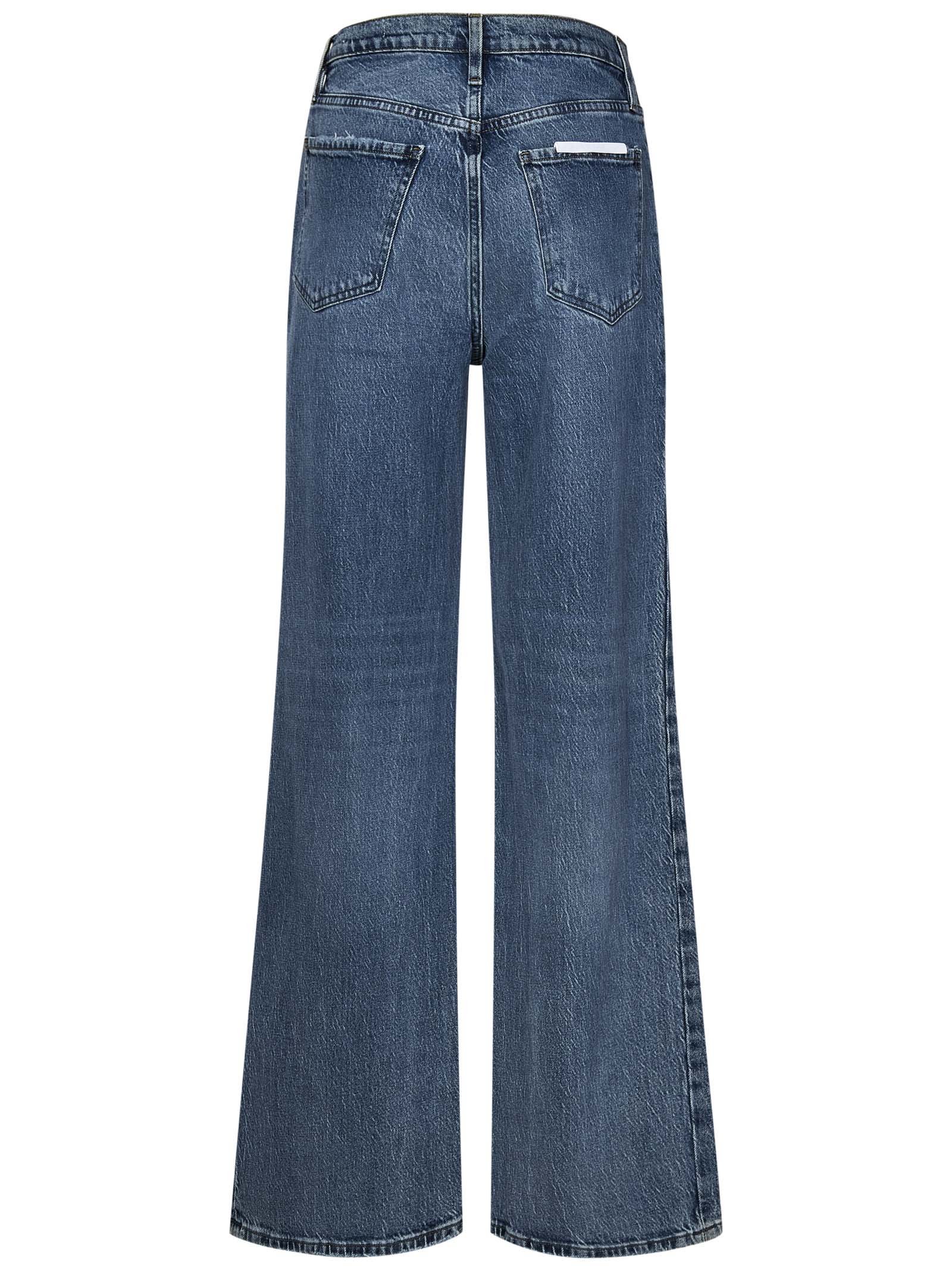 Shop Frame Denim Le Jane Wide Leg Jeans In Blue