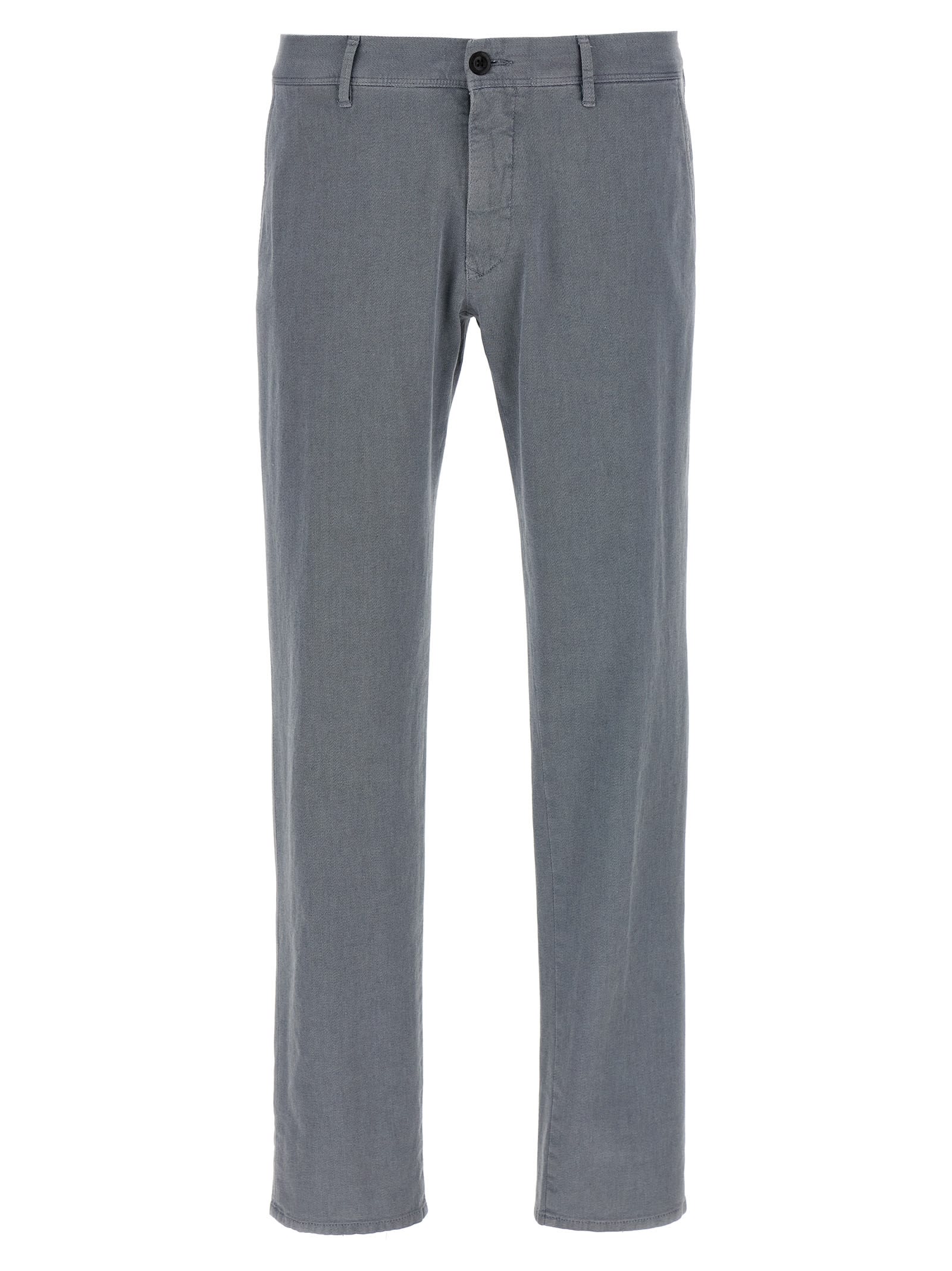 Incotex Cotton Twill Pants With Front And Back Pockets