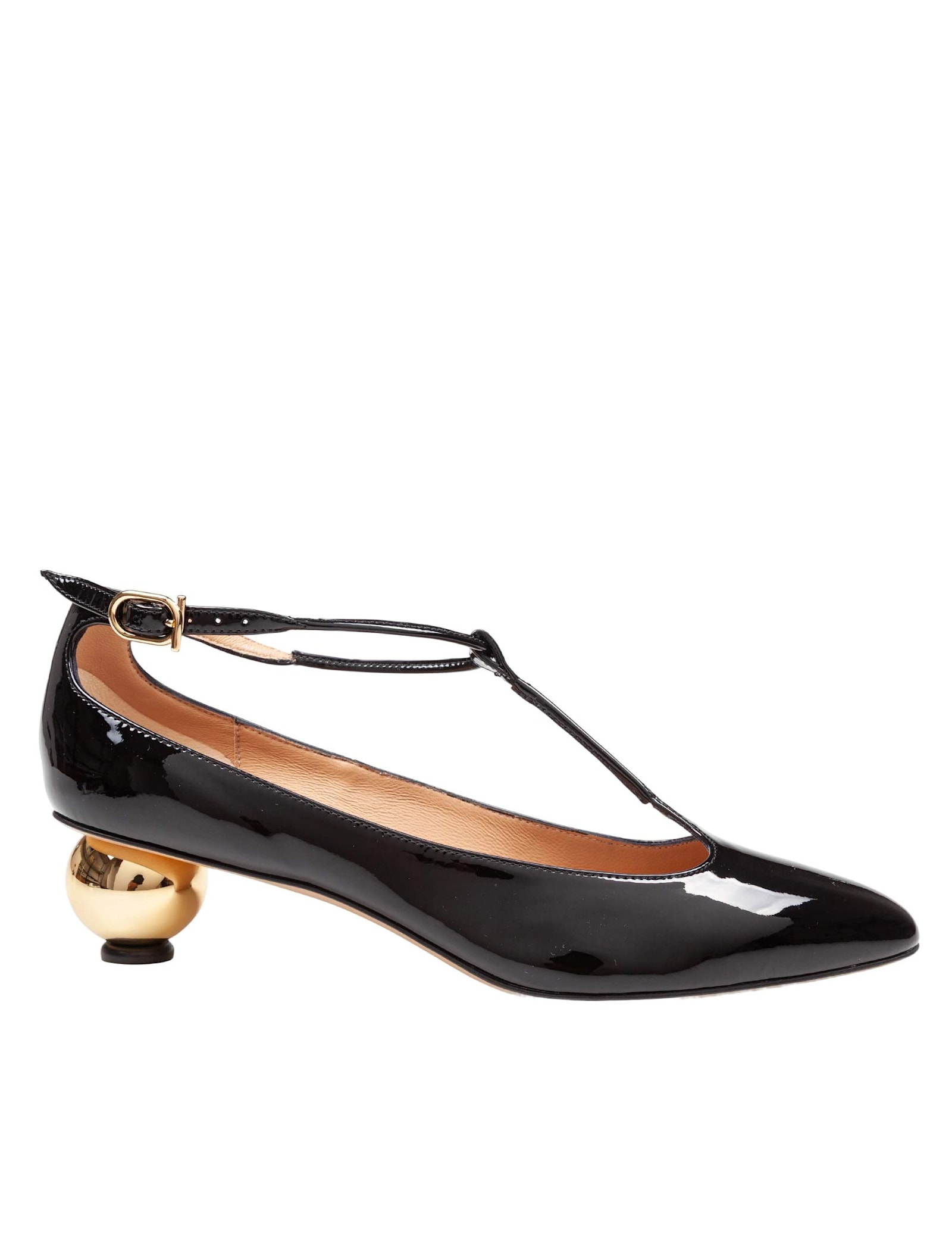 Ferragamo Pointed Toe Pumps With Spherical Heel Design In Black