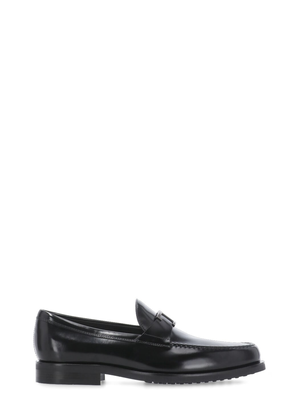 Shop Tod's Leather Loafers In Black