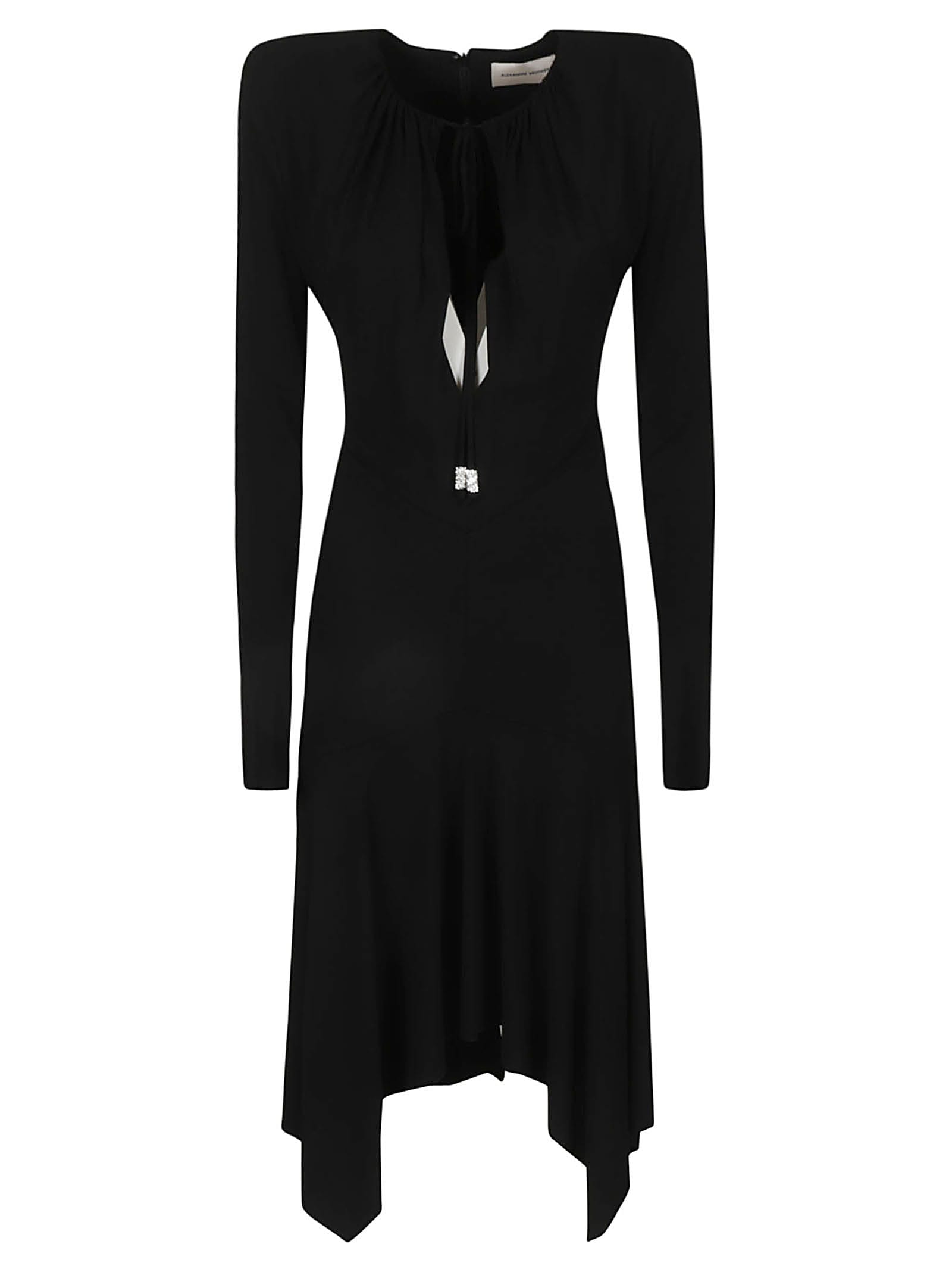 Alexandre Vauthier Long-sleeved Mini Dress In Black
