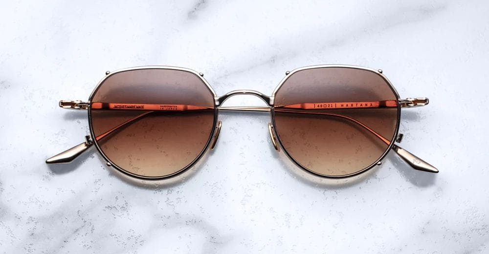 Shop Jacques Marie Mage Hartana - Altan Sunglasses In Gold/rose Gold