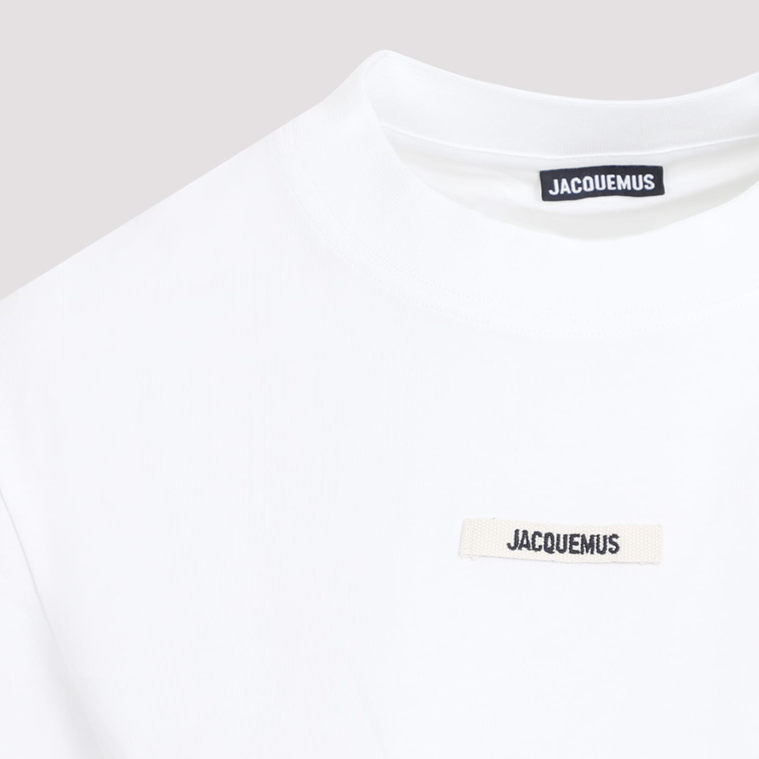 Jacquemus Gros Grain Fitted T-shirt In White