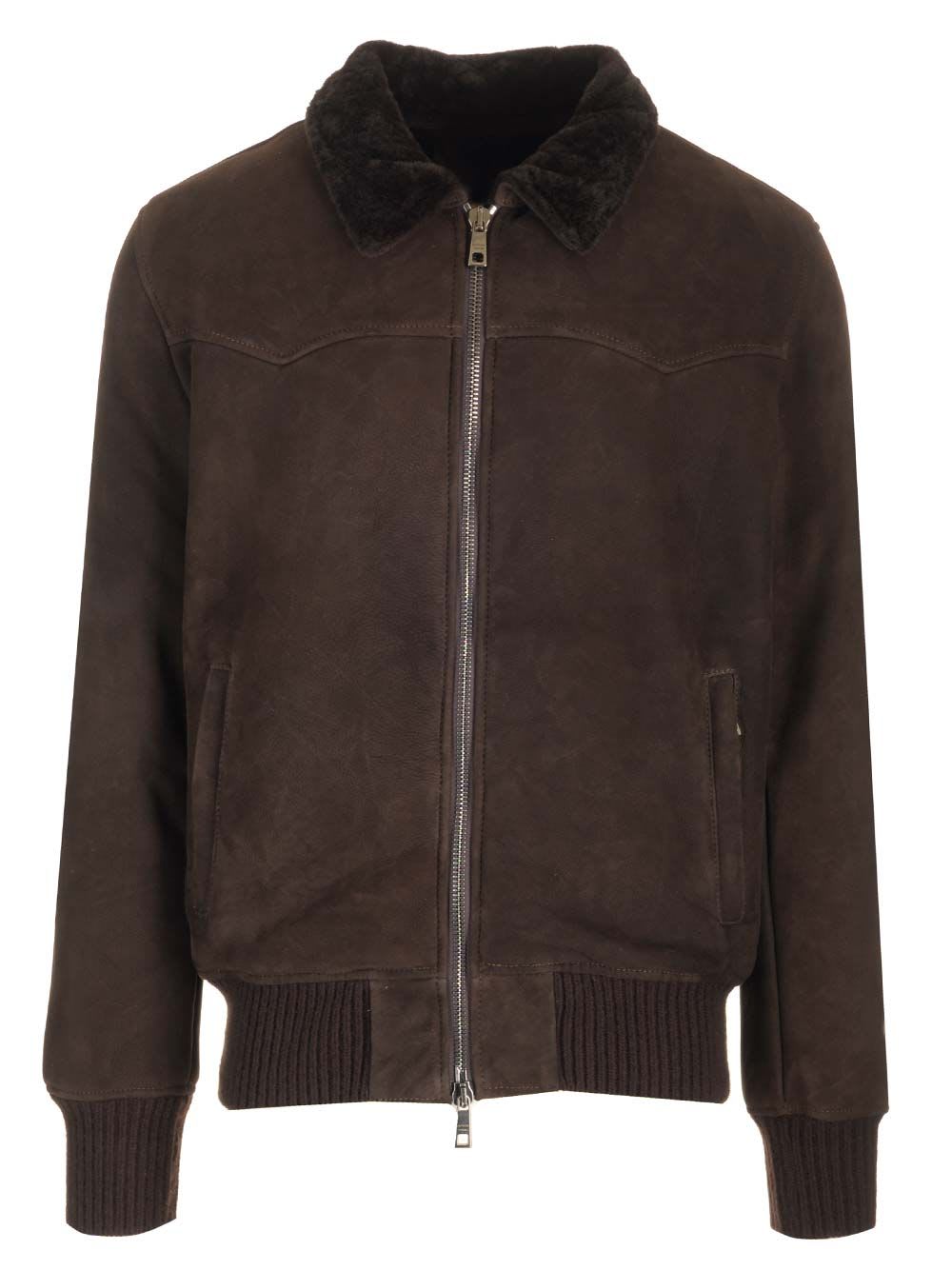 GIORGIO BRATO BOMBER JACKET IN SHEARLING 