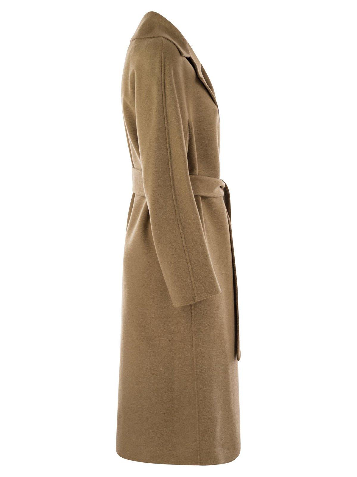 Shop Max Mara Belted Mid-length Coat In Cammello