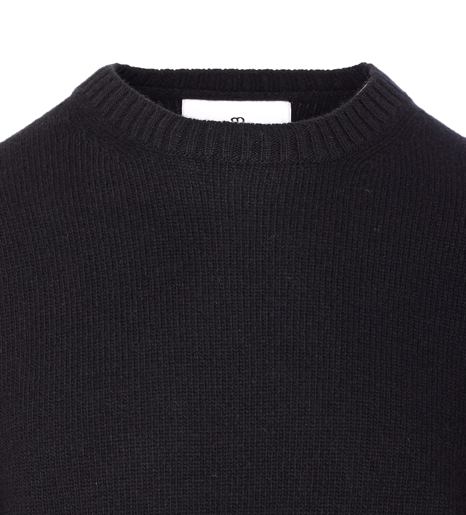 Seven Gauge Crewneck Sweater In Black