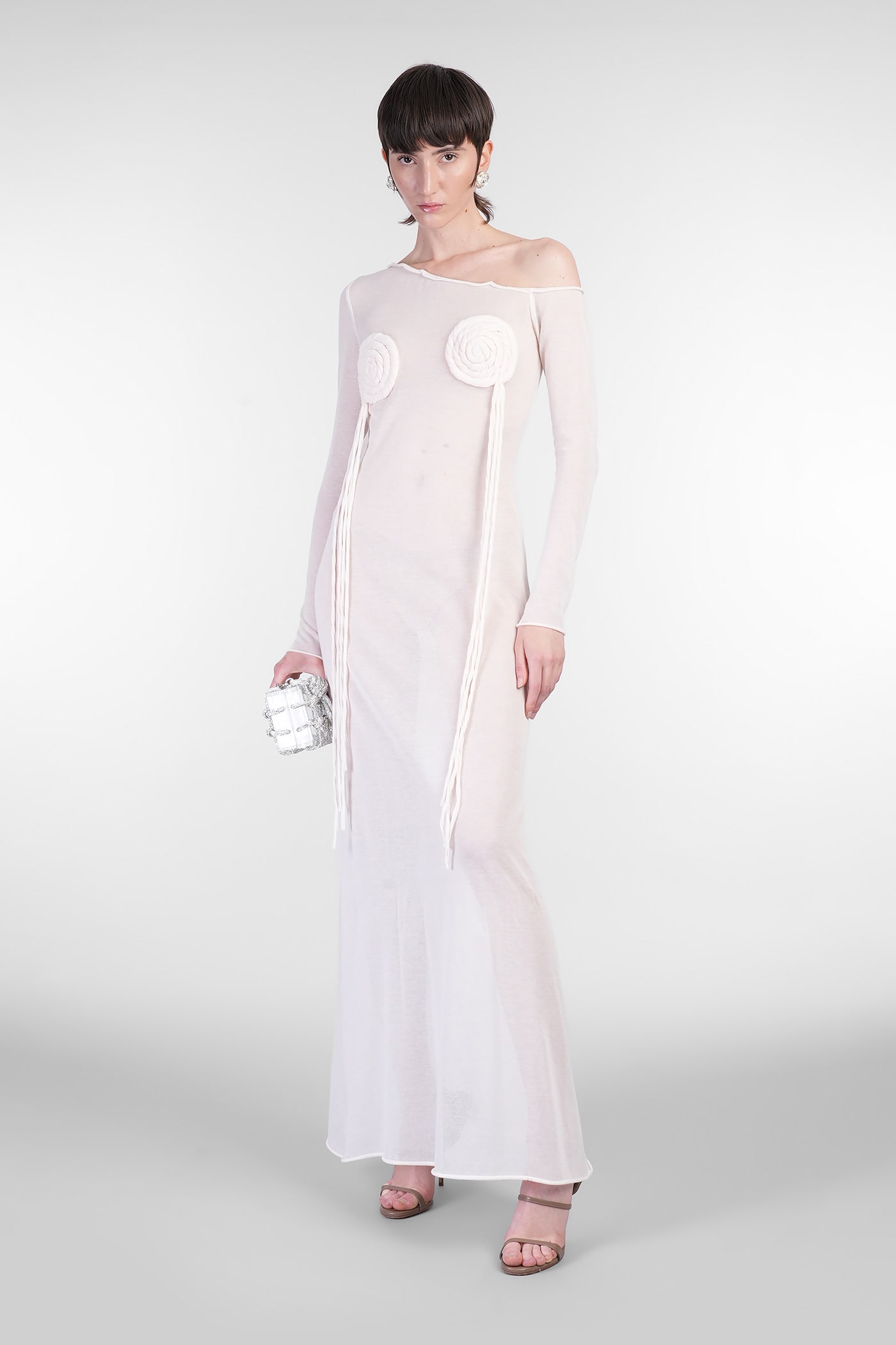 Nué Hydra Dress Woman In Rose-pink Cotton