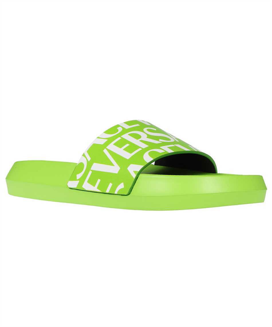 Versace Slides With Logo In Green