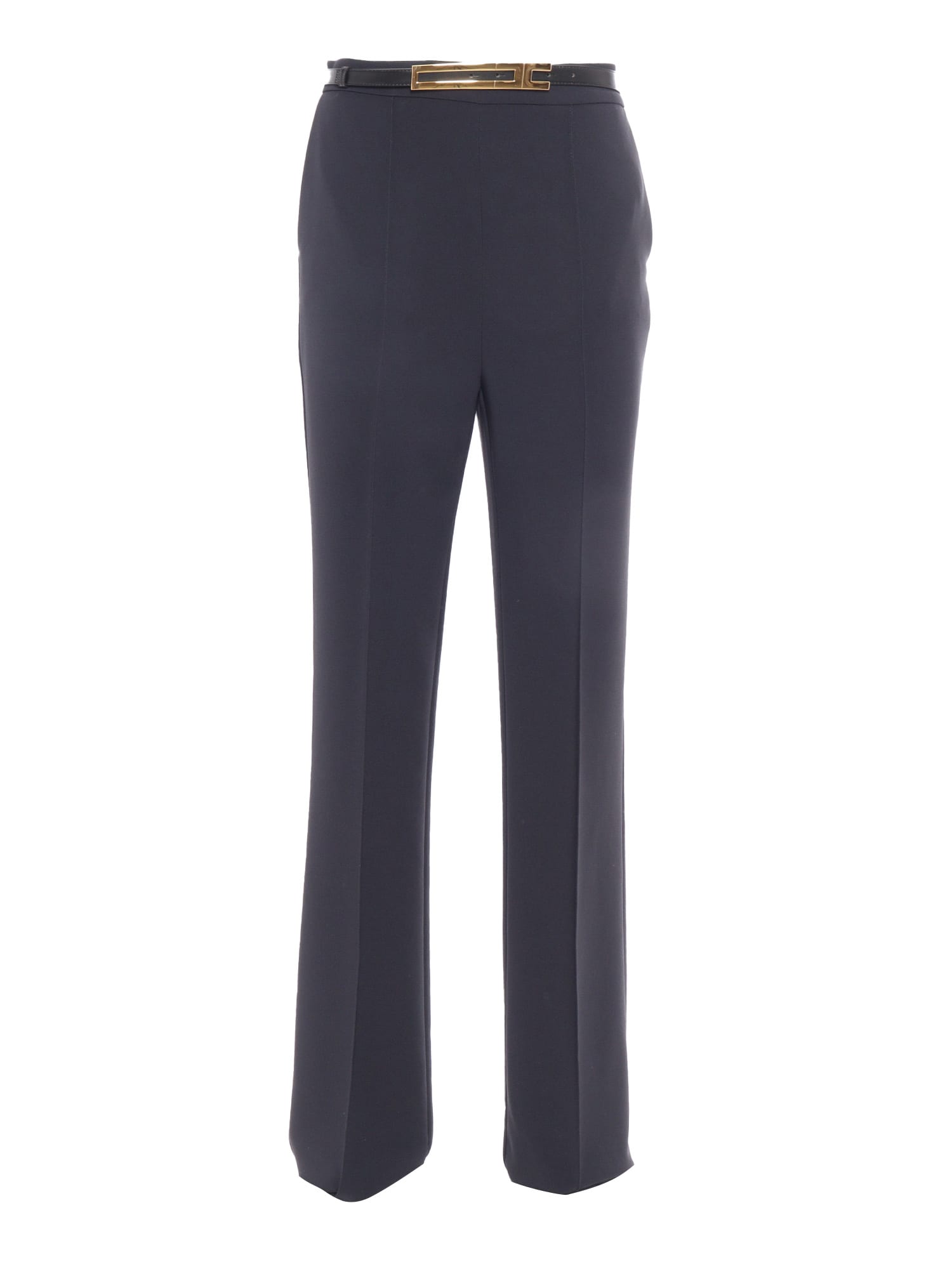 Shop Elisabetta Franchi Elegant Black Trousers