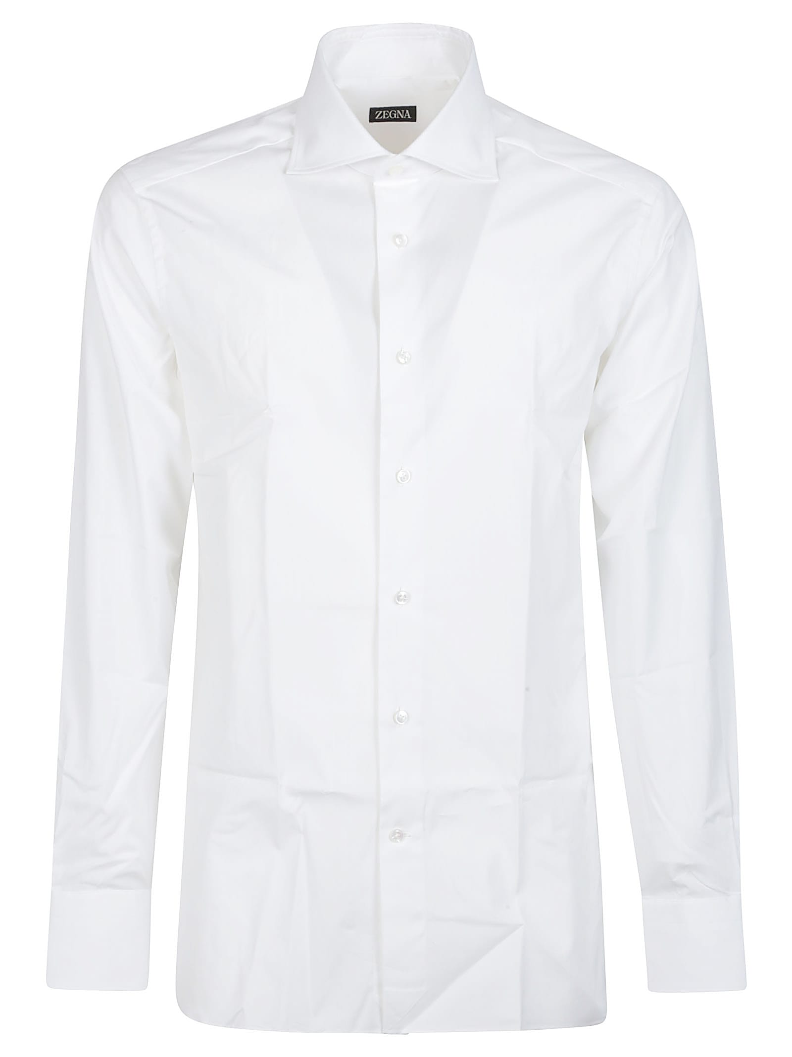 Zegna Lux Tailoring Long Sleeve Shirt In White