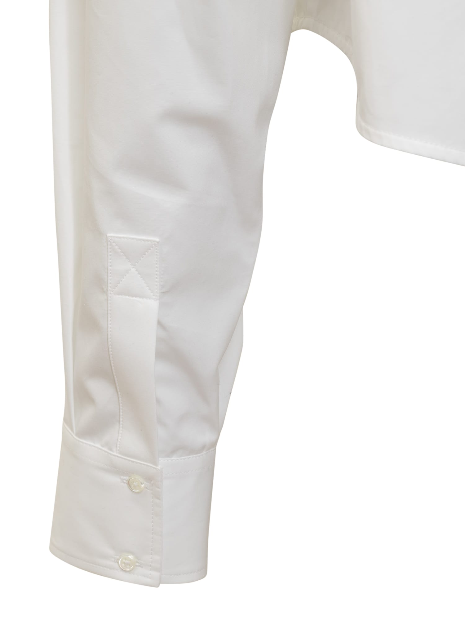 Off-white Poplin Bookish Baseball Shirt In White