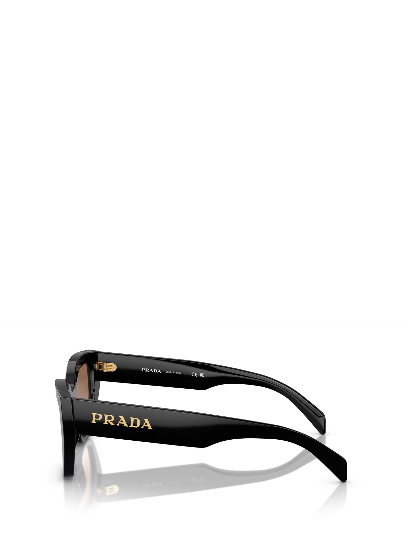 Shop Prada Pr A09s Black Sunglasses