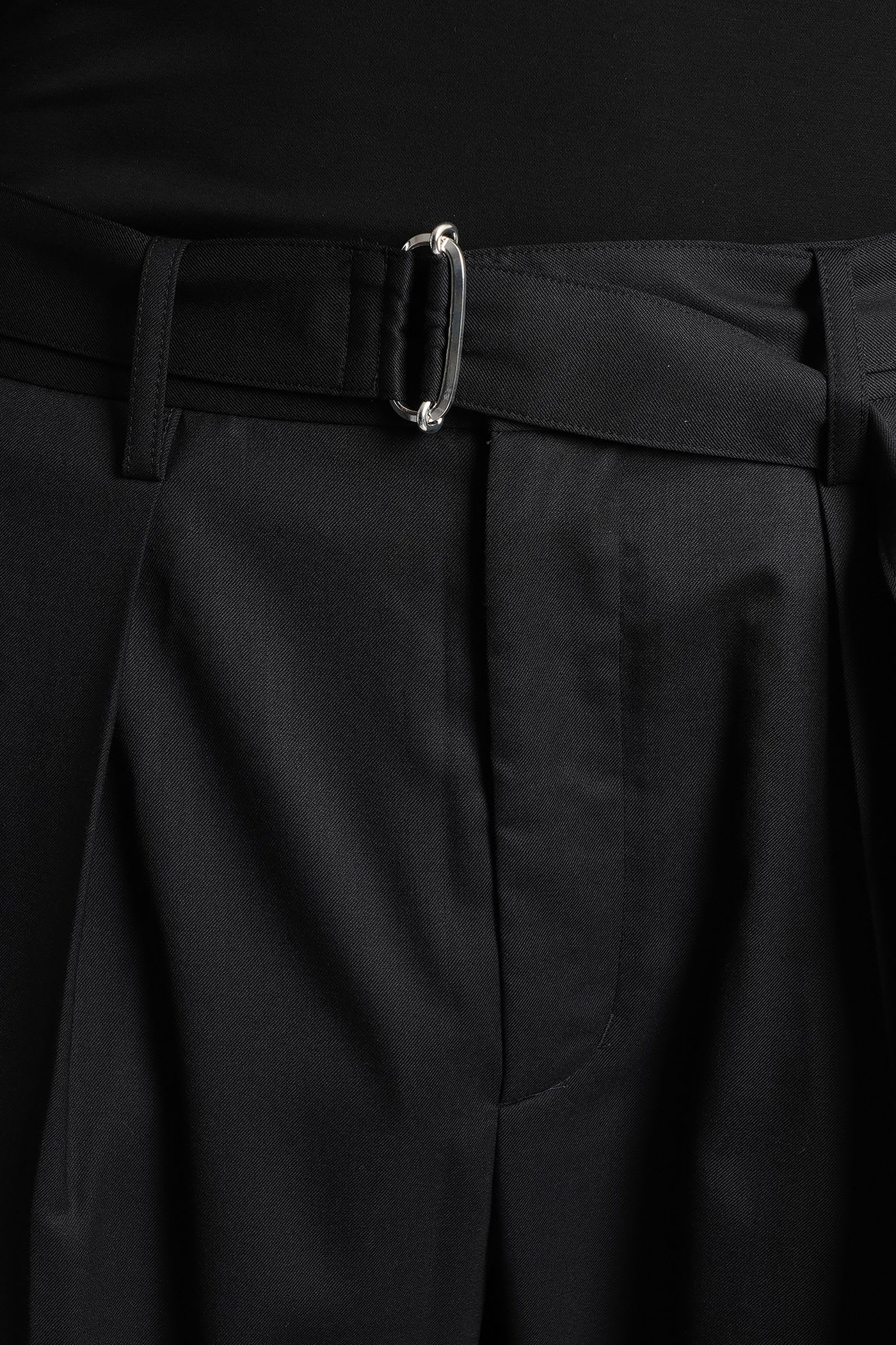 Attachment Pants In Black Polyester In Black