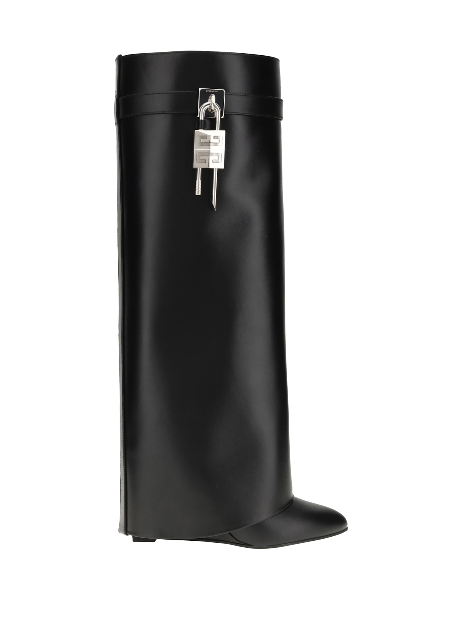 Givenchy High-heeled Boots With Structured Silhouette And Decorative Detail In Black