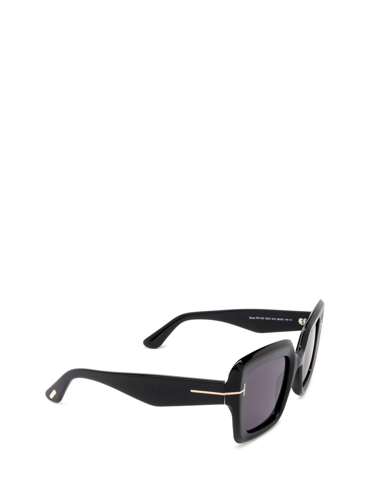 Shop Tom Ford Square Frame Sunglasses In 01a