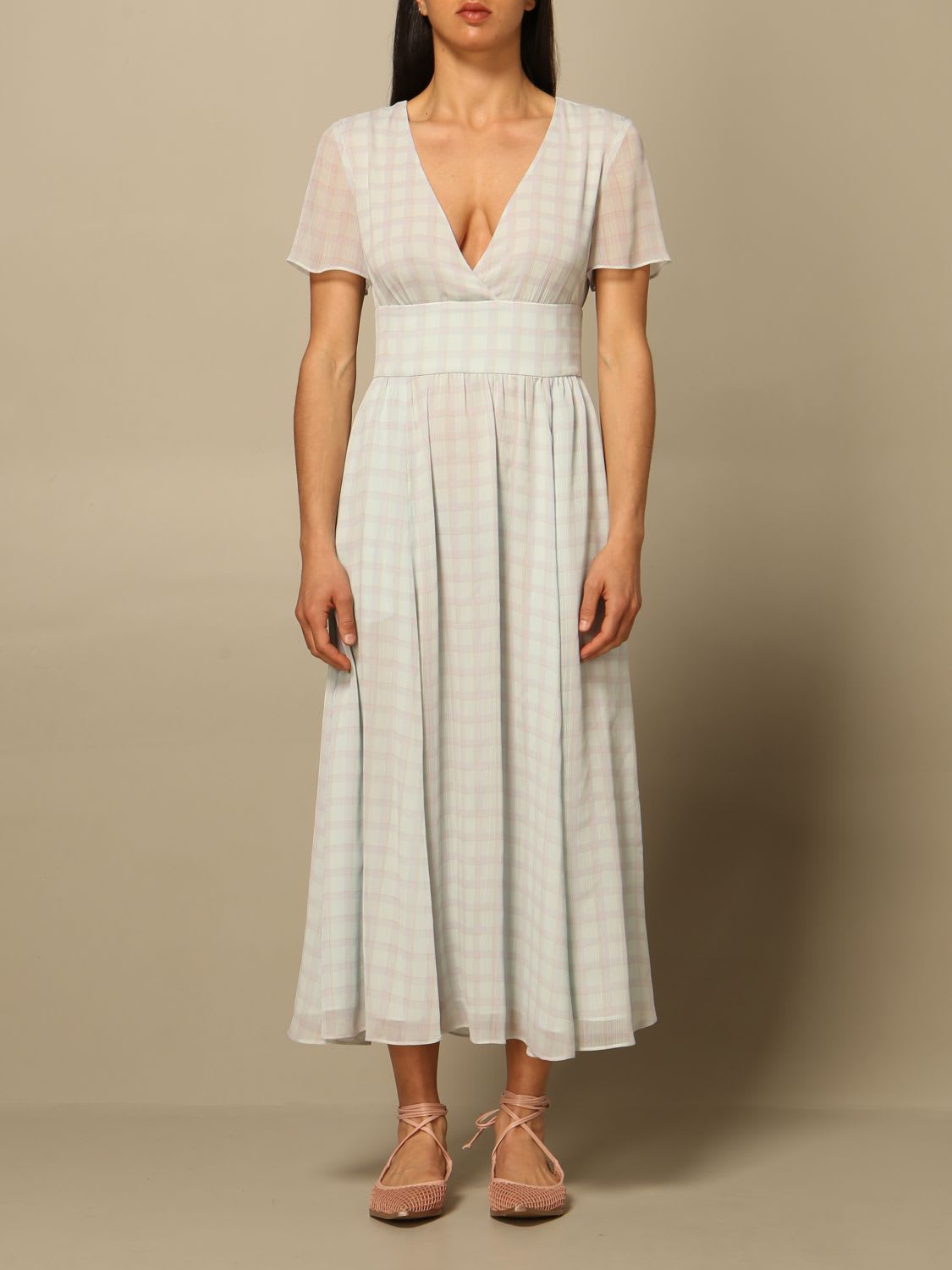 Photo of  Emporio Armani Dress Emporio Armani Patterned Midi Dress- shop Emporio Armani Dresses, Midi Dresses online sales