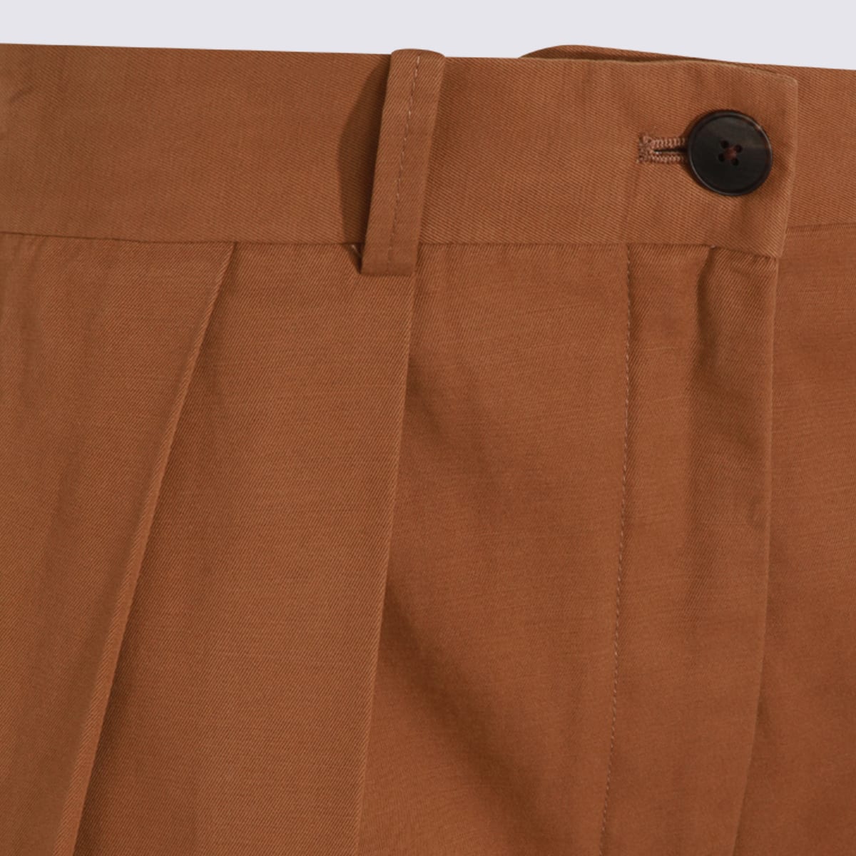 The Row Dark Sand Cotton Pants In Brown