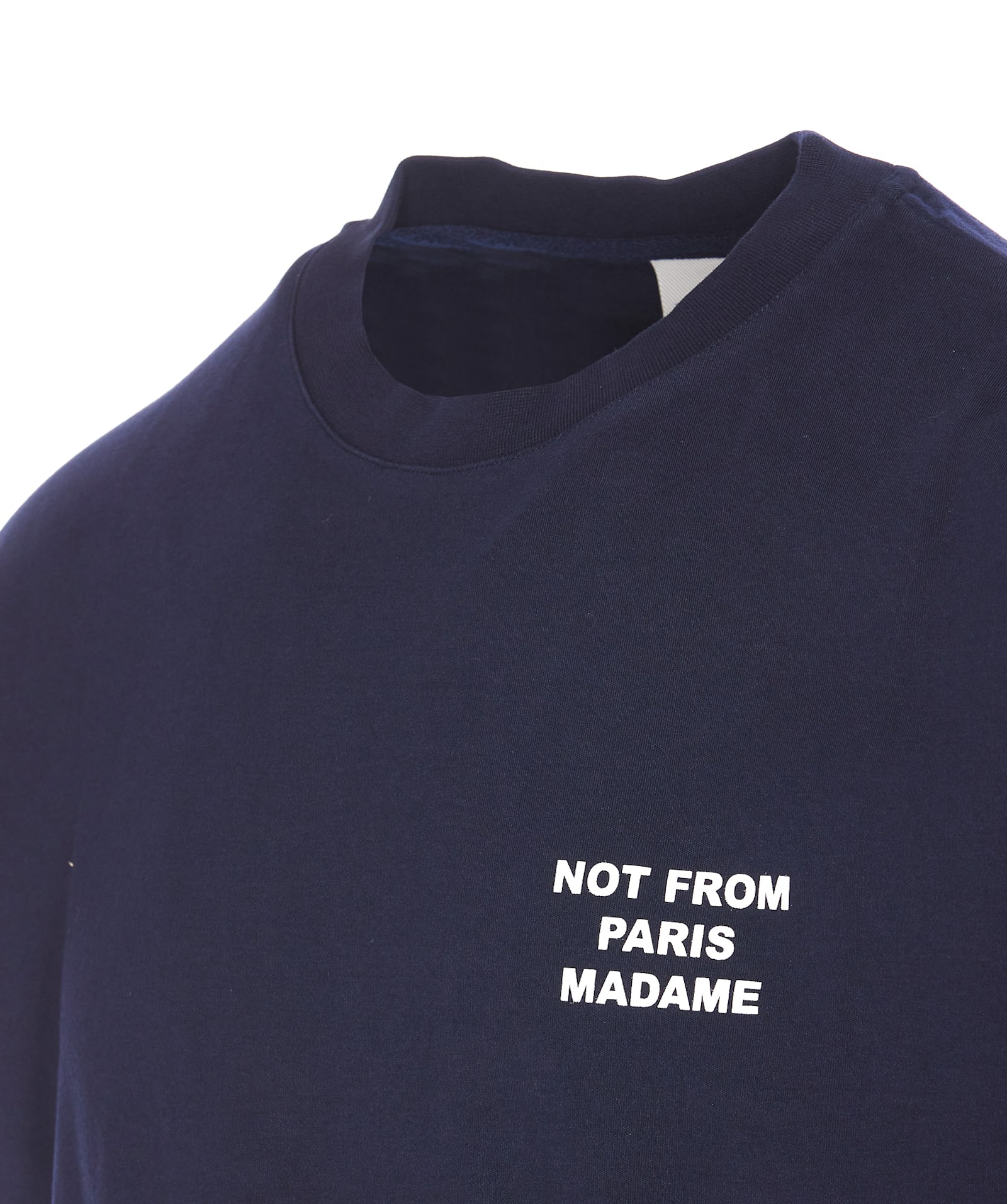 Drôle De Monsieur Drole De Monsieur Le T Shirt Slogan In Blue