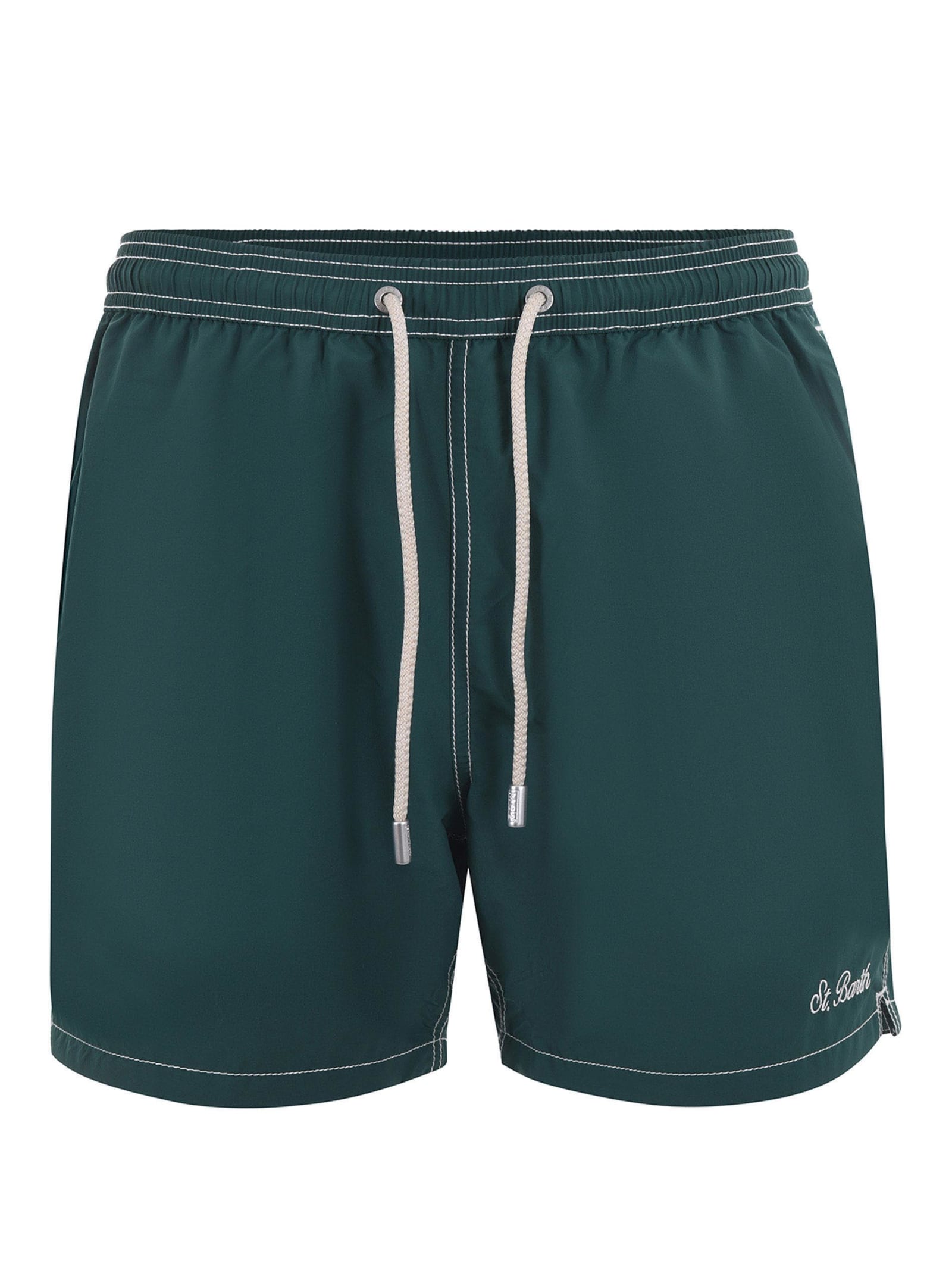Mc2 Saint Barth Patmos Swims Shorts In Verde Scuro