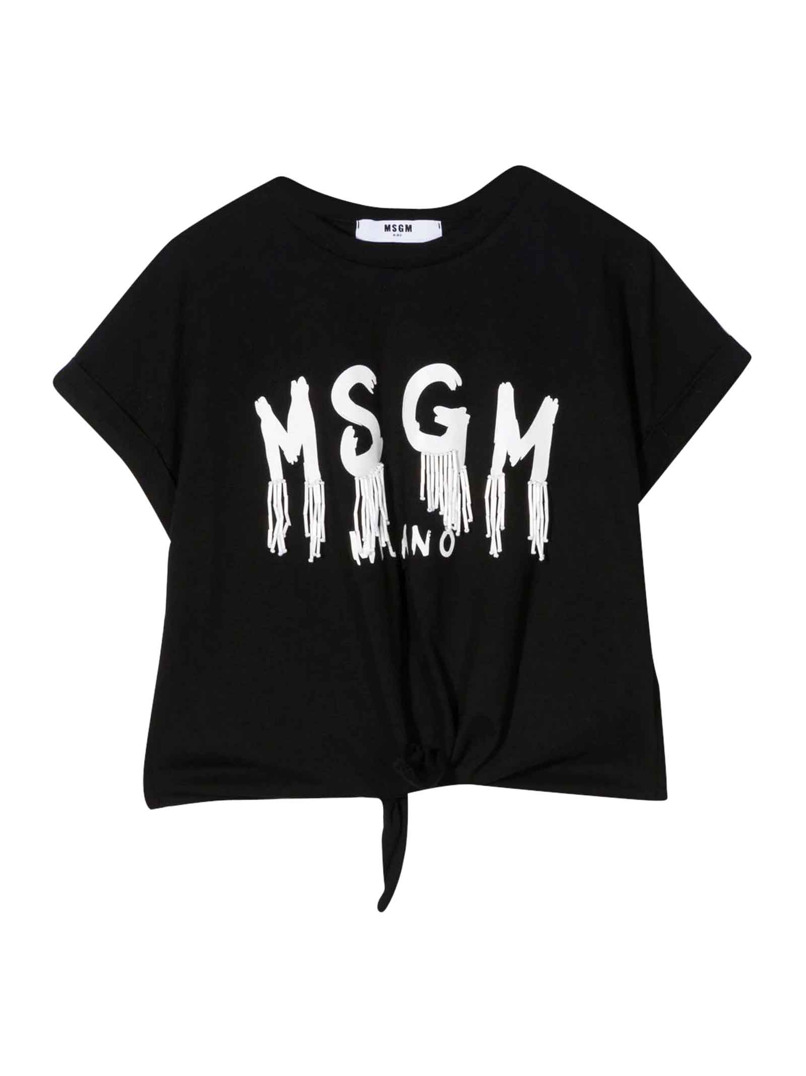 MSGM Black Teen Girl T-shirt