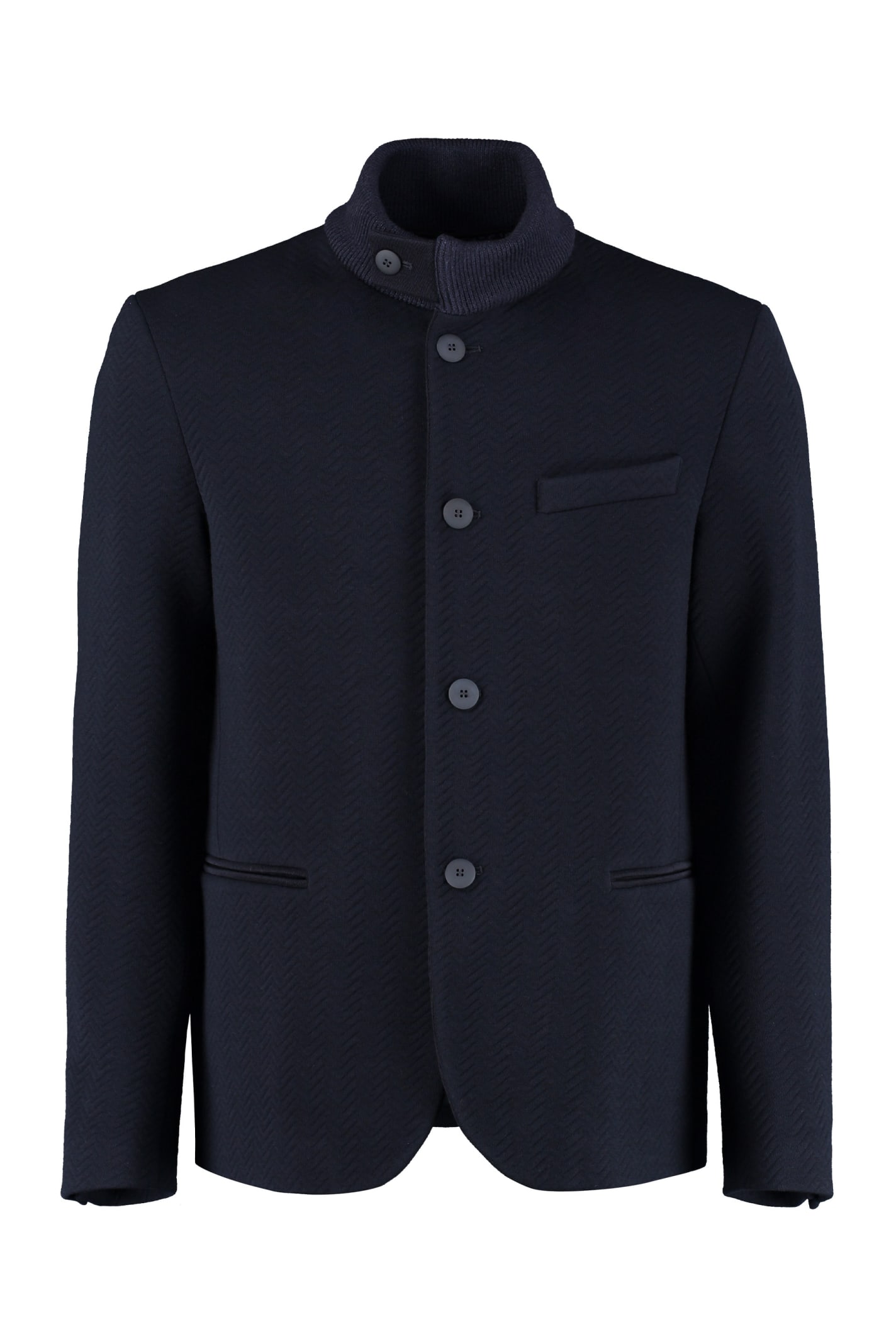 Giorgio Armani Quilted Single-breasted Wool Jacket