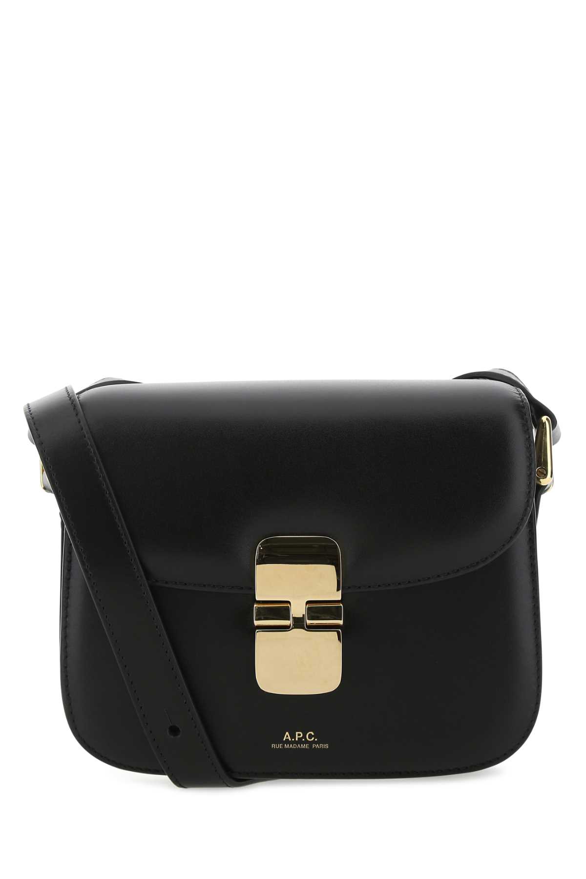 Black Leather Mini Grace Crossbody Bag